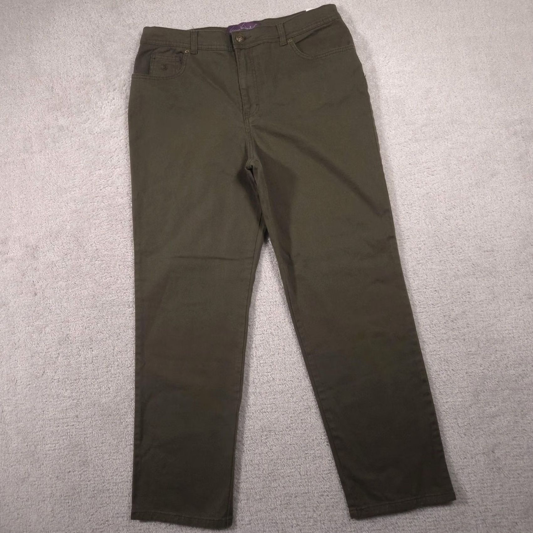 Gloria Vanderbilt Gloria Vanderbilt Jeans Womens 16 Short Green High Rise Tapered Stretch 5-Pocket Denim Vintage No N/A Ladies Clothing Size 38" / US 16 / IT 52 - 3 Thumbnail