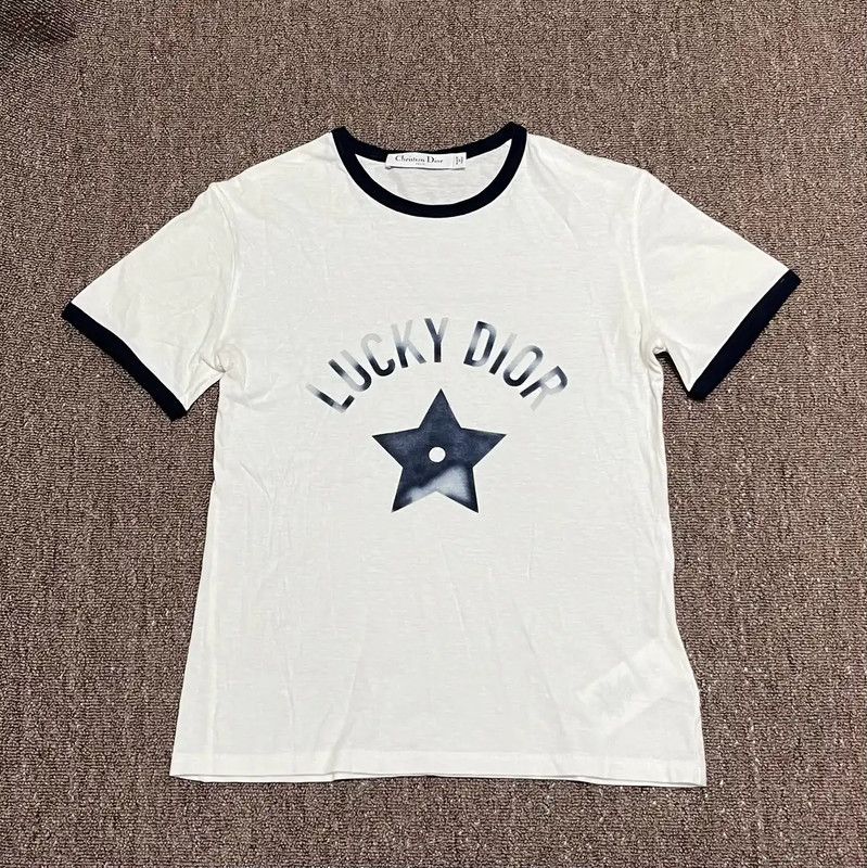Dior Dior Lucky Logo Cotton T-Shirt XS 0089 Size XS / US 0-2 / IT 36-38 - 1 Thumbnail