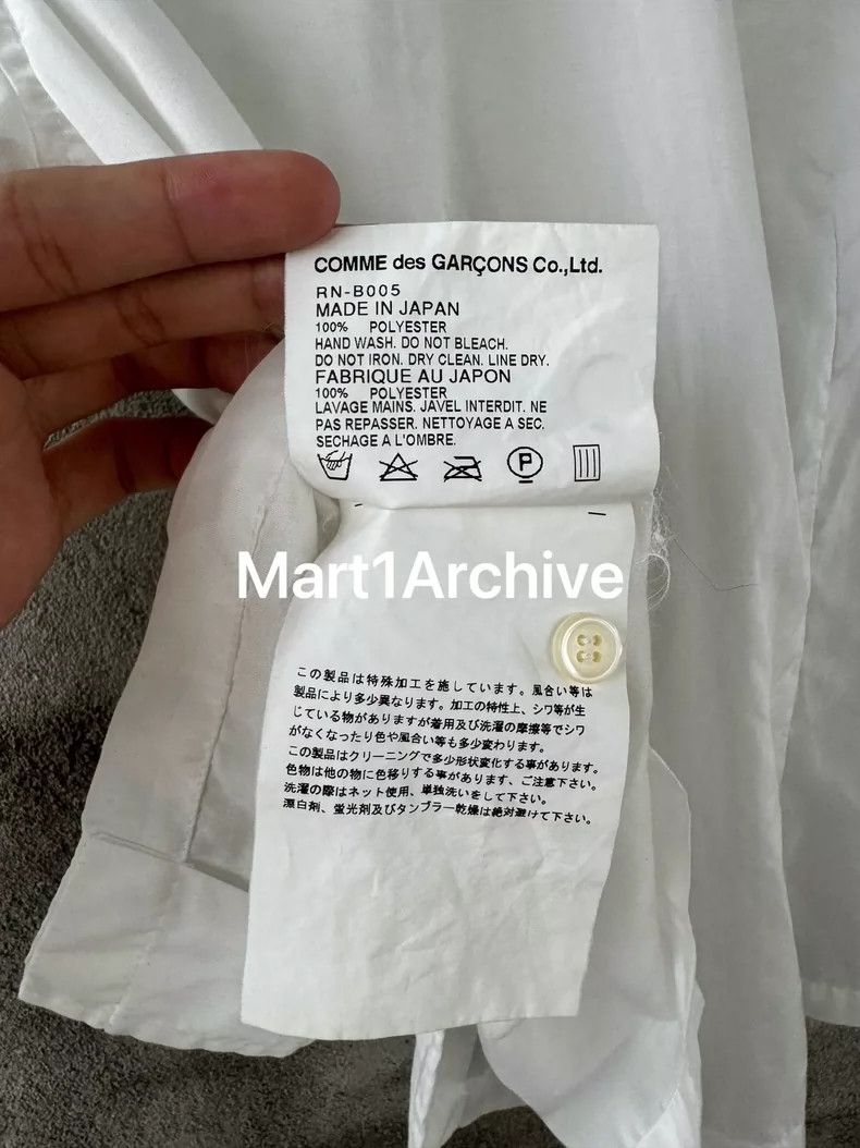 Comme des Garcons Comme Des Garcons Rose season white shirt jacket Size M / US 6-8 / IT 42-44 - 7 Thumbnail