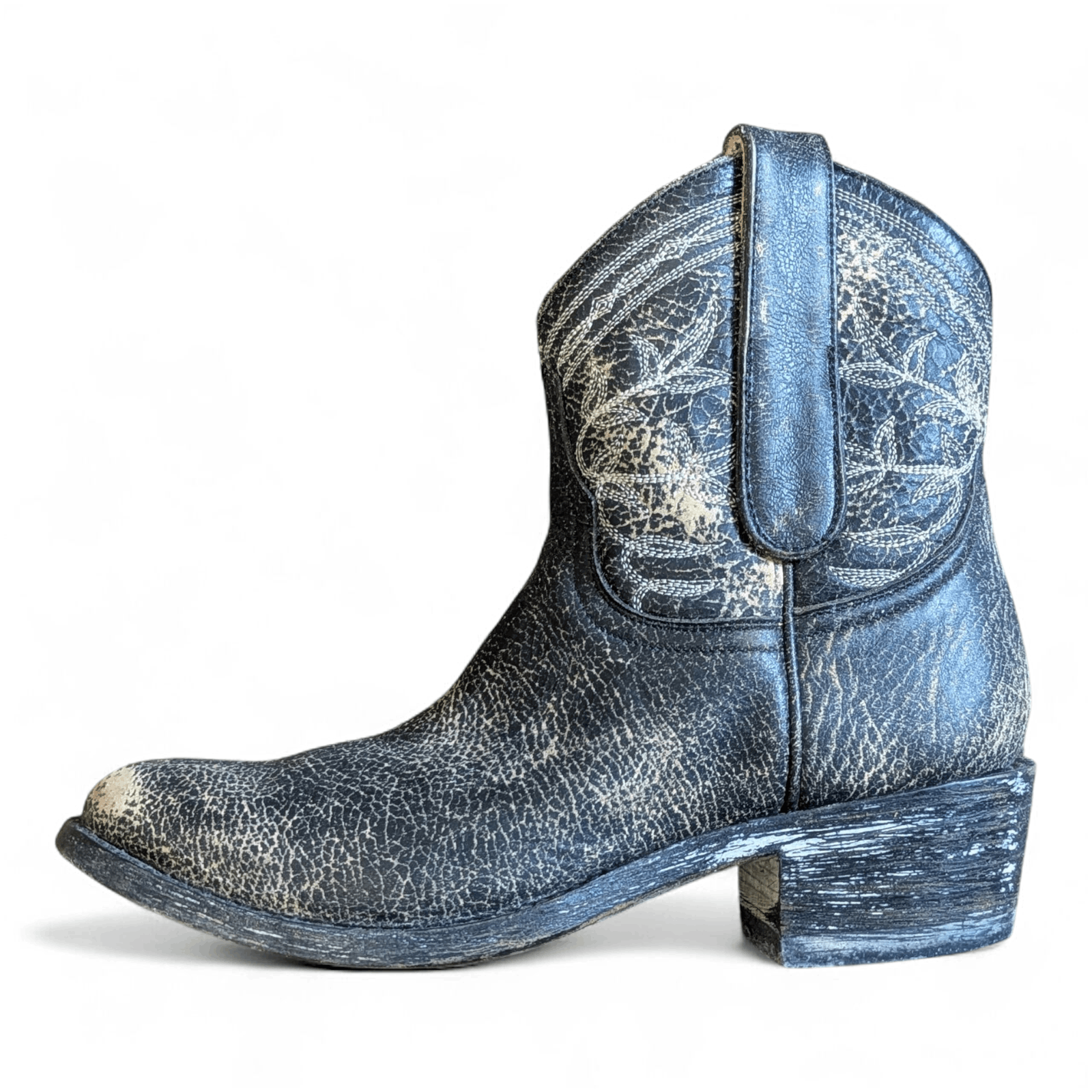 Old Gringo Mexicana x Old Gringo Western Ankle Boots Distressed Print Size US 5.5 / IT 35.5 - 2 Thumbnail