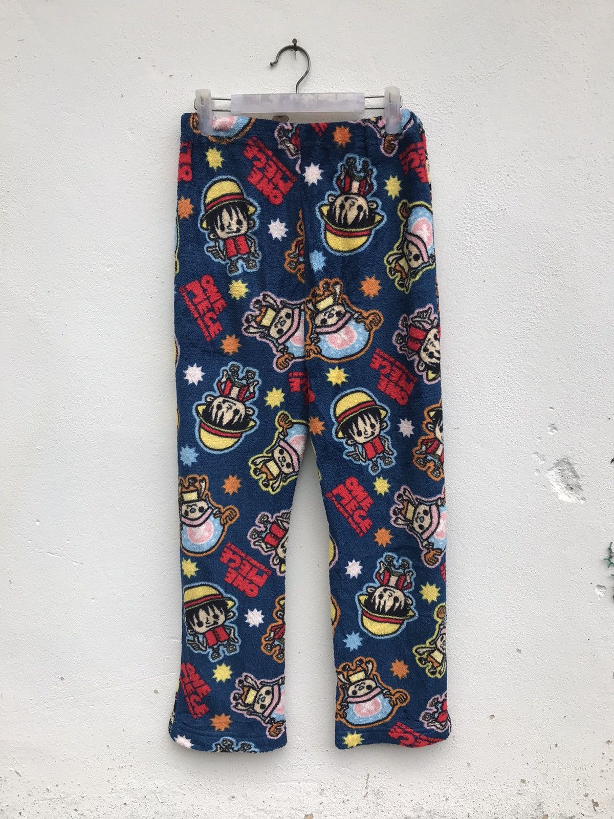 image of One Piece Anime Sweatpants Streetwear in Blue, Men's (Size 30)