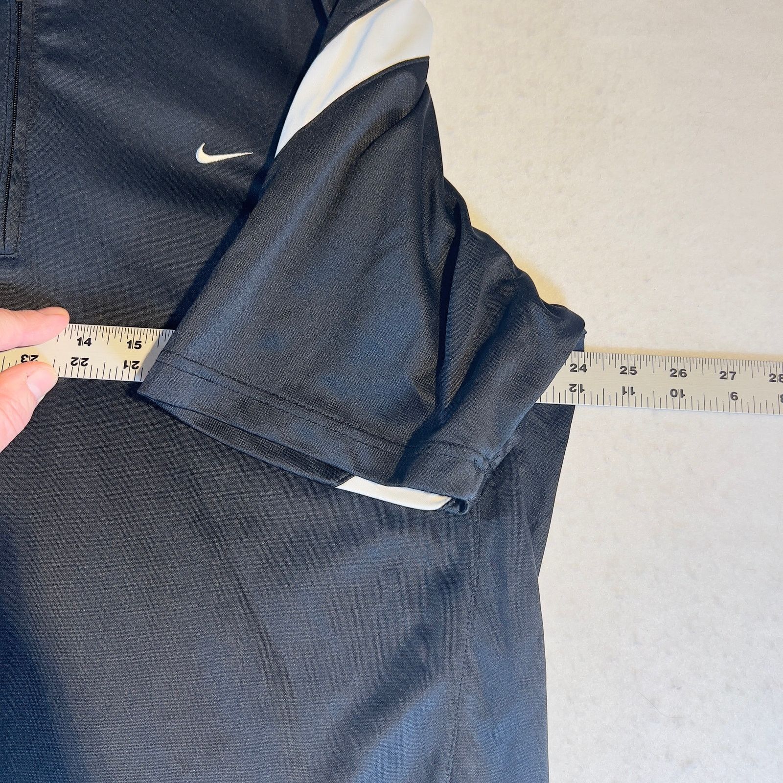 Nike Nike Dri-Fit 1/4 Zip Pullover Shirt Men's XL Black White Size US XL / EU 56 / 4 - 9 Thumbnail