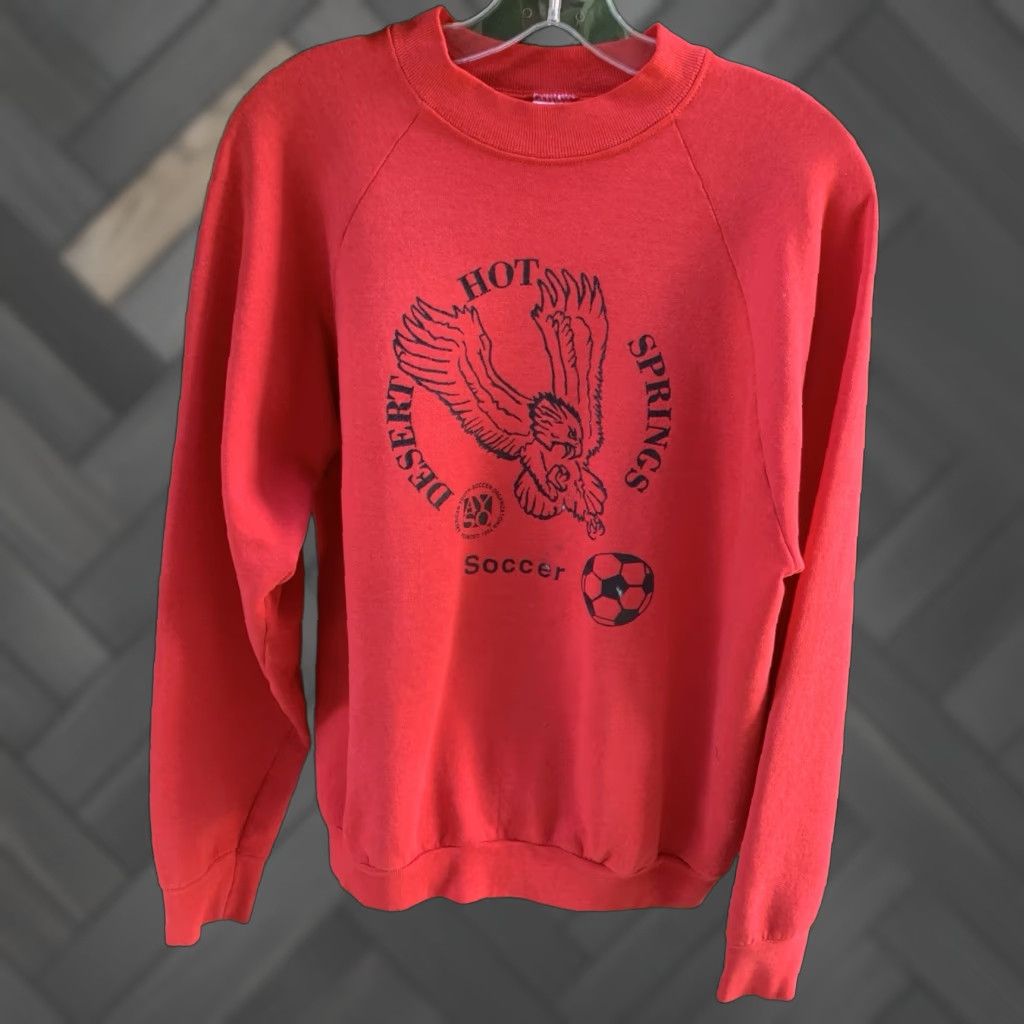 Fruit Of The Loom VINTAGE Desert Hot Springs Soccer Raglan Sweatshirt Adult Size XL Size US XL / EU 56 / 4 - 1 Thumbnail
