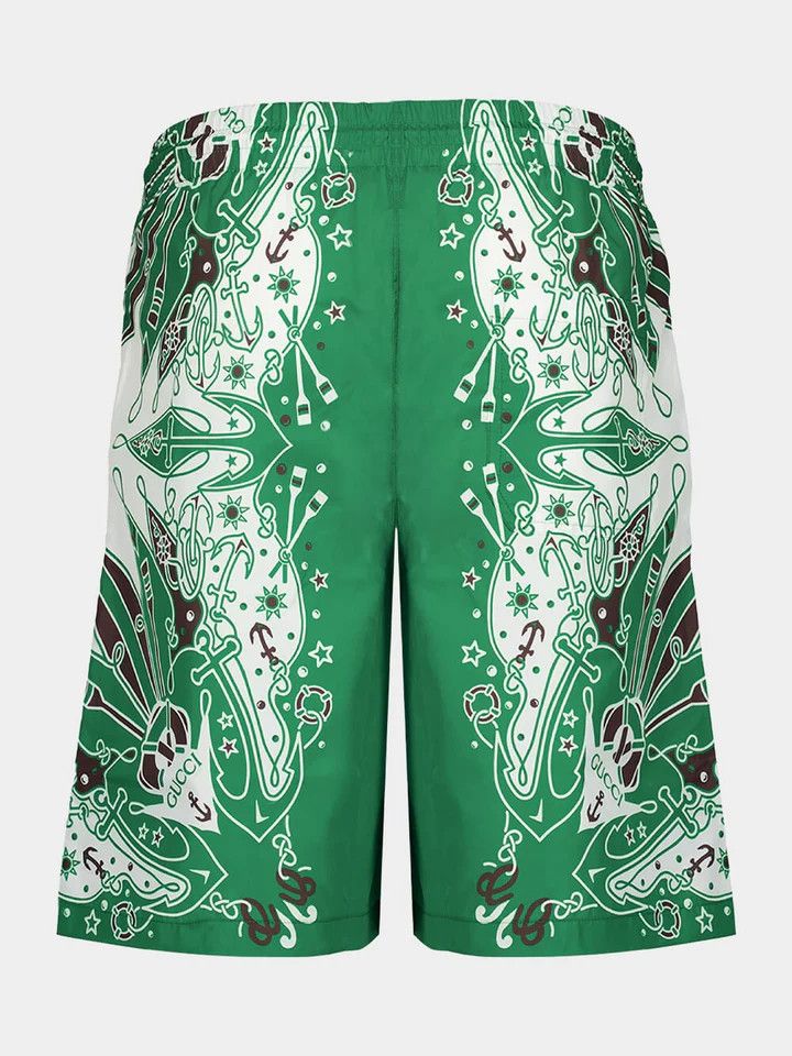 Gucci o1la5ras0426 Swim Short in White/Green Size US 34 / EU 50 - 2 Thumbnail