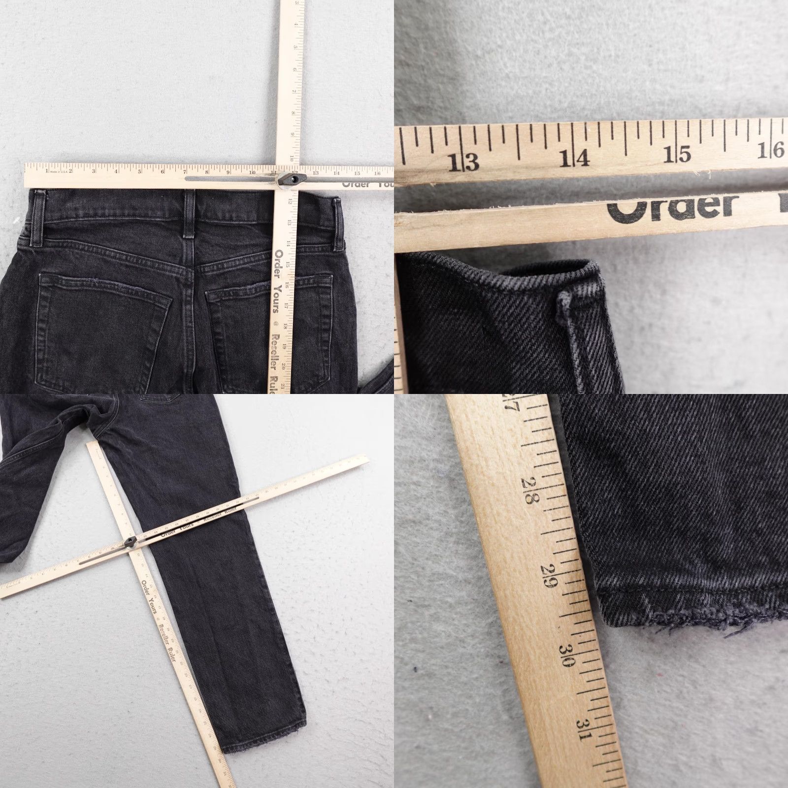 Abercrombie & Fitch Abercrombie & Fitch Jeans Womens 6 Black The Dad High Rise Straight Curve Love Jeans Size 28" / US 6 / IT 42 - 8 Thumbnail