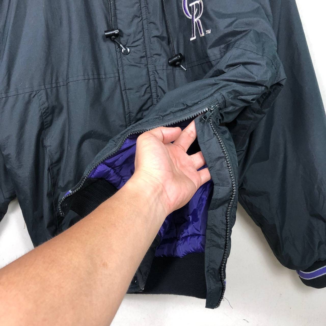 Starter Vintage 90s Starter MLB Rockies Bomber Jacket Size US M / EU 48-50 / 2 - 6 Thumbnail