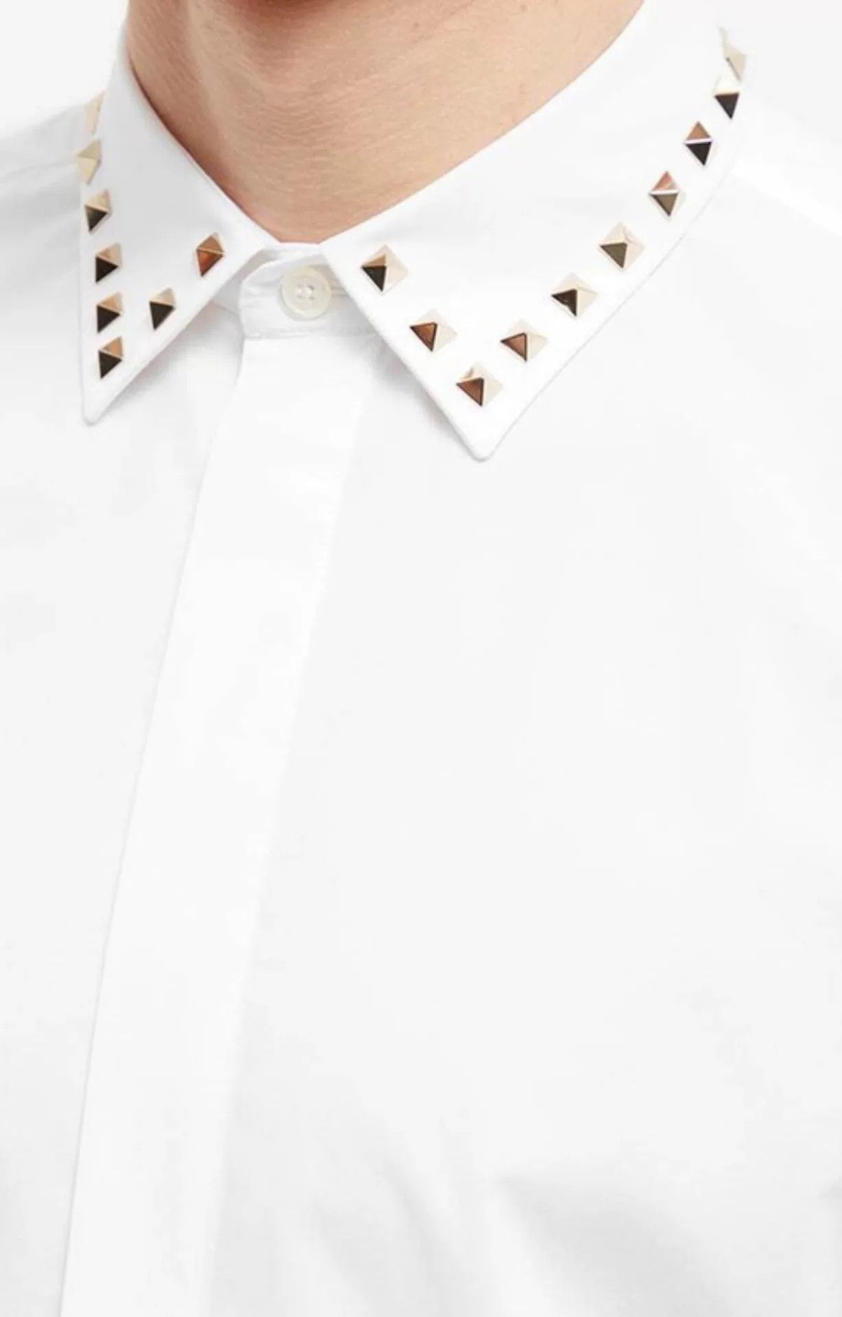 Valentino Valentino Rockstud White Shirt Size US M / EU 48-50 / 2 - 1 Thumbnail