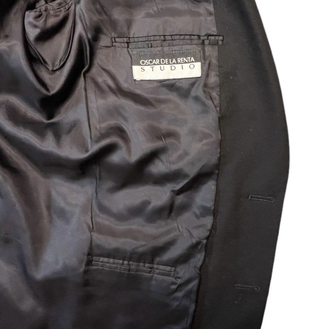 Oscar De La Renta OSCAR DE LA RENTA Wool Jacket / Blazer / Sportcoat - Black Size 48L - 2 Thumbnail