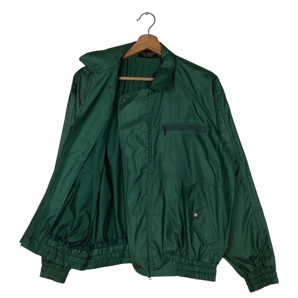 Japanese Brand 🔥Rich Green Vintage Bomber Jacket Nylon Mr Junko Japan Size US M / EU 48-50 / 2 - 11 Thumbnail