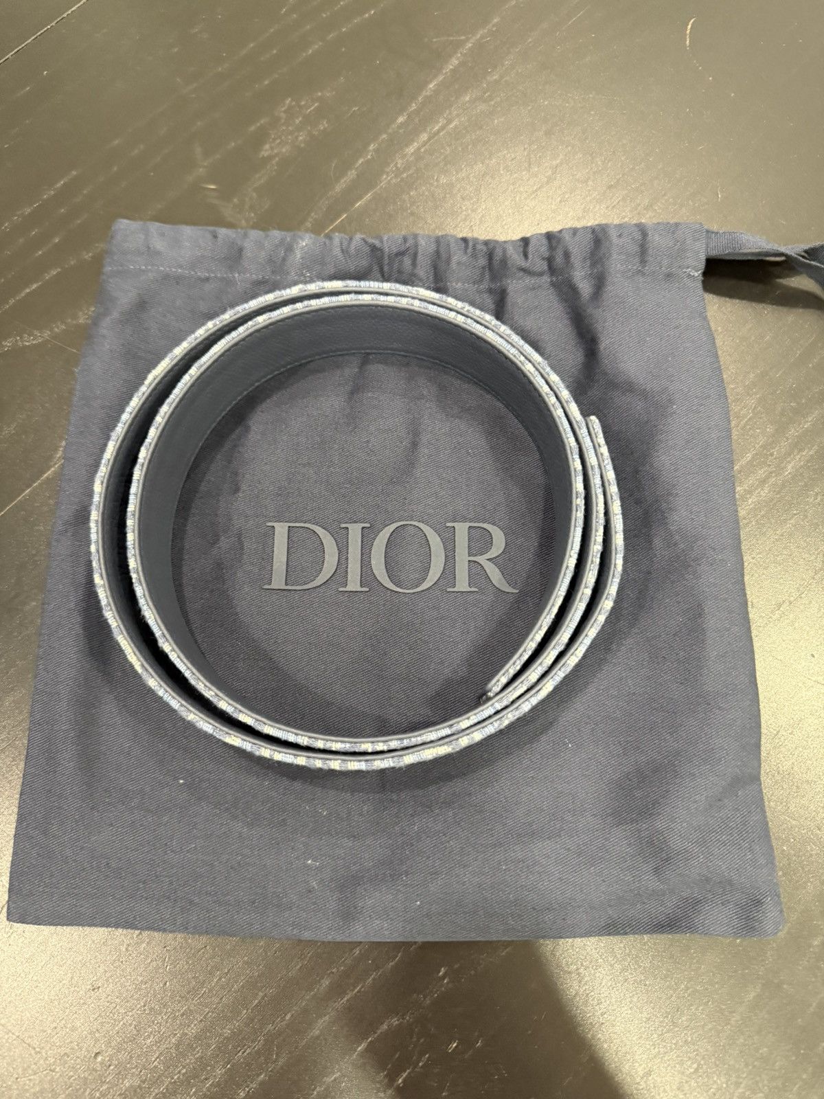 Dior This brand new dior belt black/grey reversible Size 38 - 2 Thumbnail
