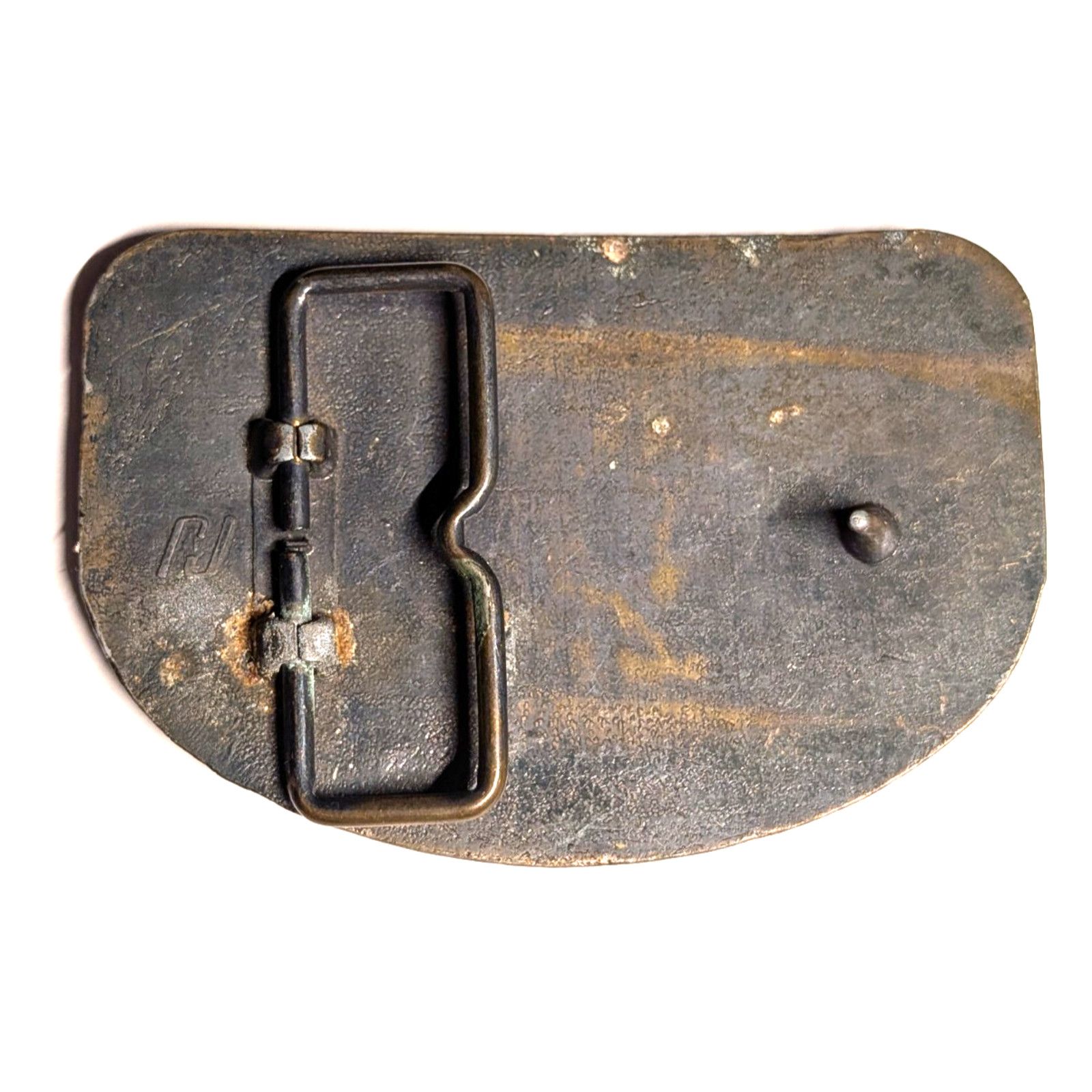 The Unbranded Brand Raleigh Lights Brass Belt Buckle 18 Wheeler Vintage Size 26 - 2 Thumbnail