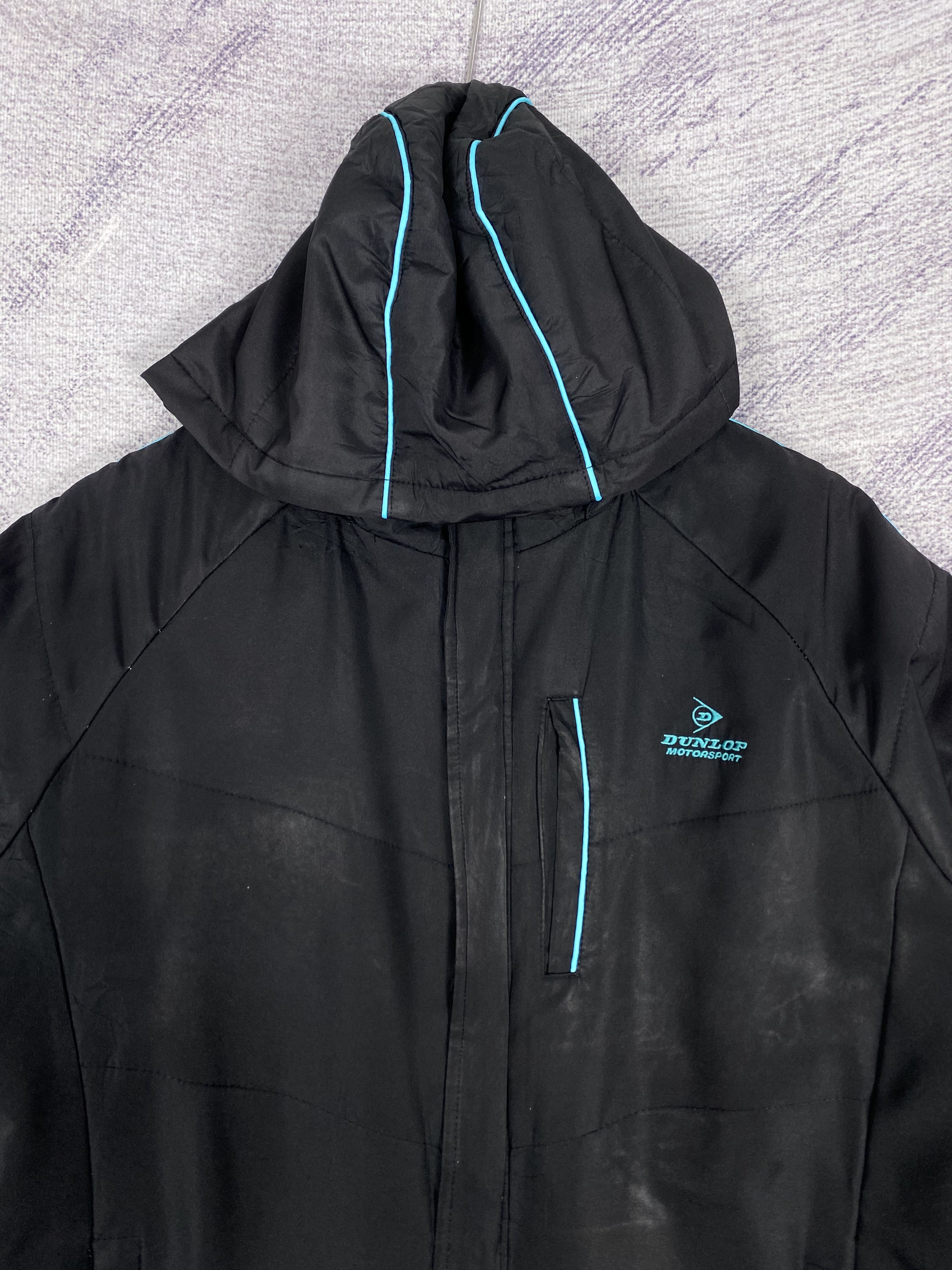 Dunlop Vintage Dunlop Hoodie Zip Up Sportwear Jacket Size US L / EU 52-54 / 3 - 2 Thumbnail