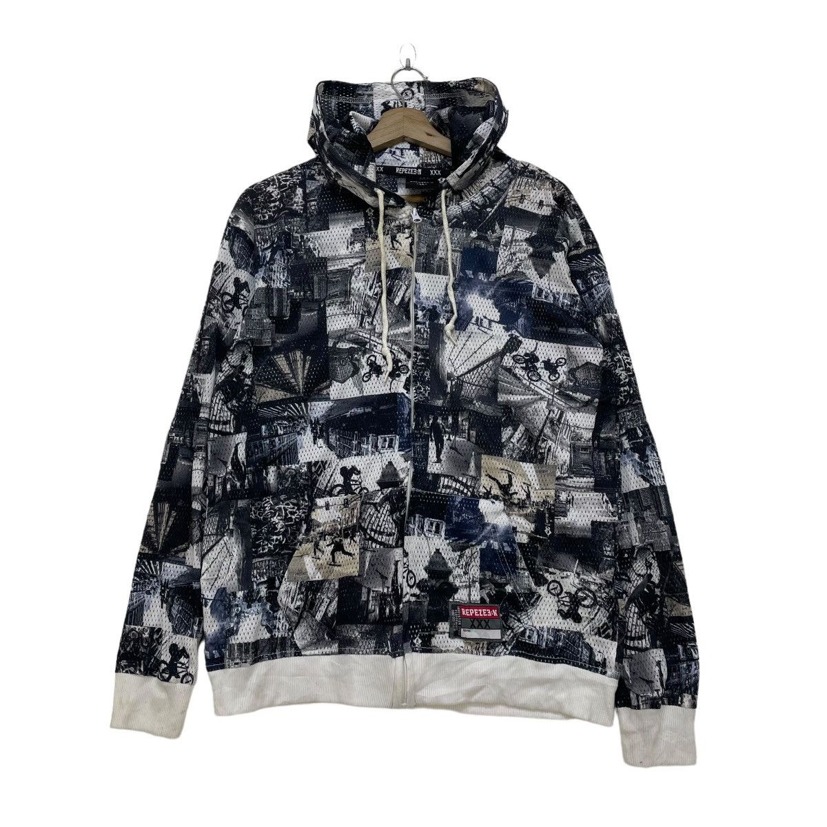 Japanese Brand Japanese Brand Outdoorsport Fullprint Mesh Hoodie Jacket Size US M / EU 48-50 / 2 - 1 Thumbnail