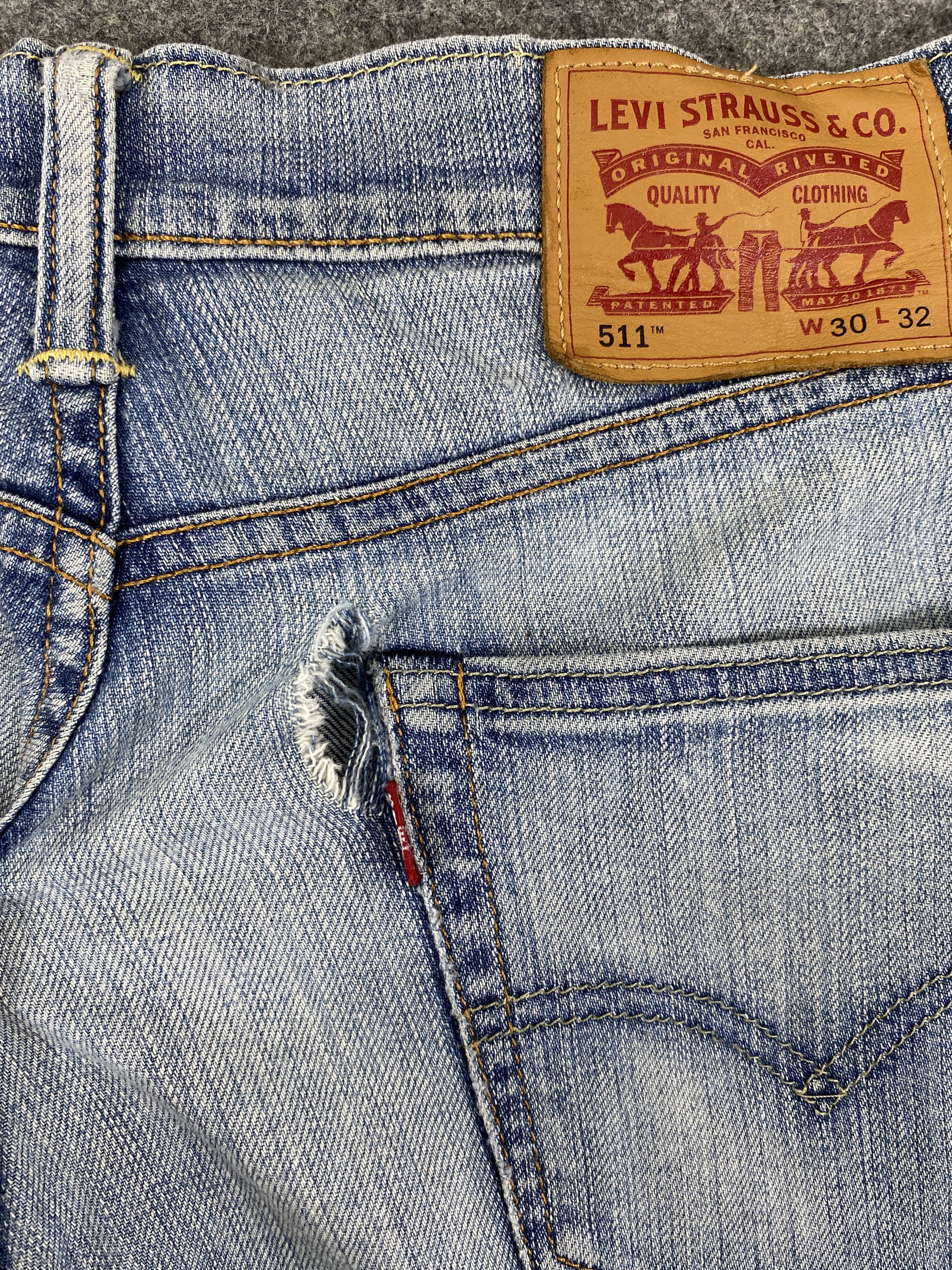 Levi's Distressed Blue Vintage Levi's 511 31x28.5 Denim -JN2127 Size US 31 - 10 Thumbnail