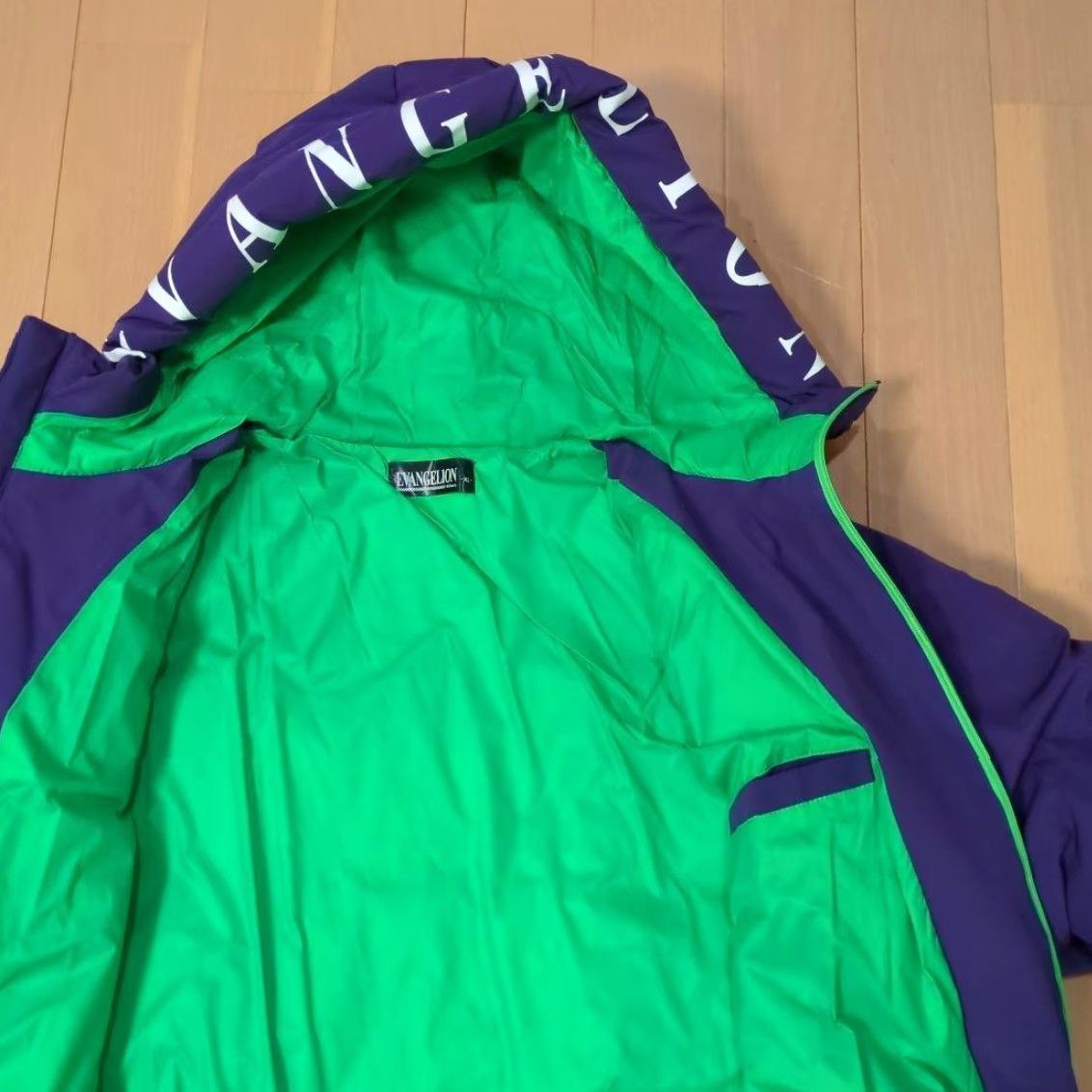 Vintage Evangelion Men Jacket Windbreaker Hooded L Purple XL Casual Anime EVA Unit 01 Shinji Ikari Discontinued Womens Mens? Size US XL / EU 56 / 4 - 4 Thumbnail