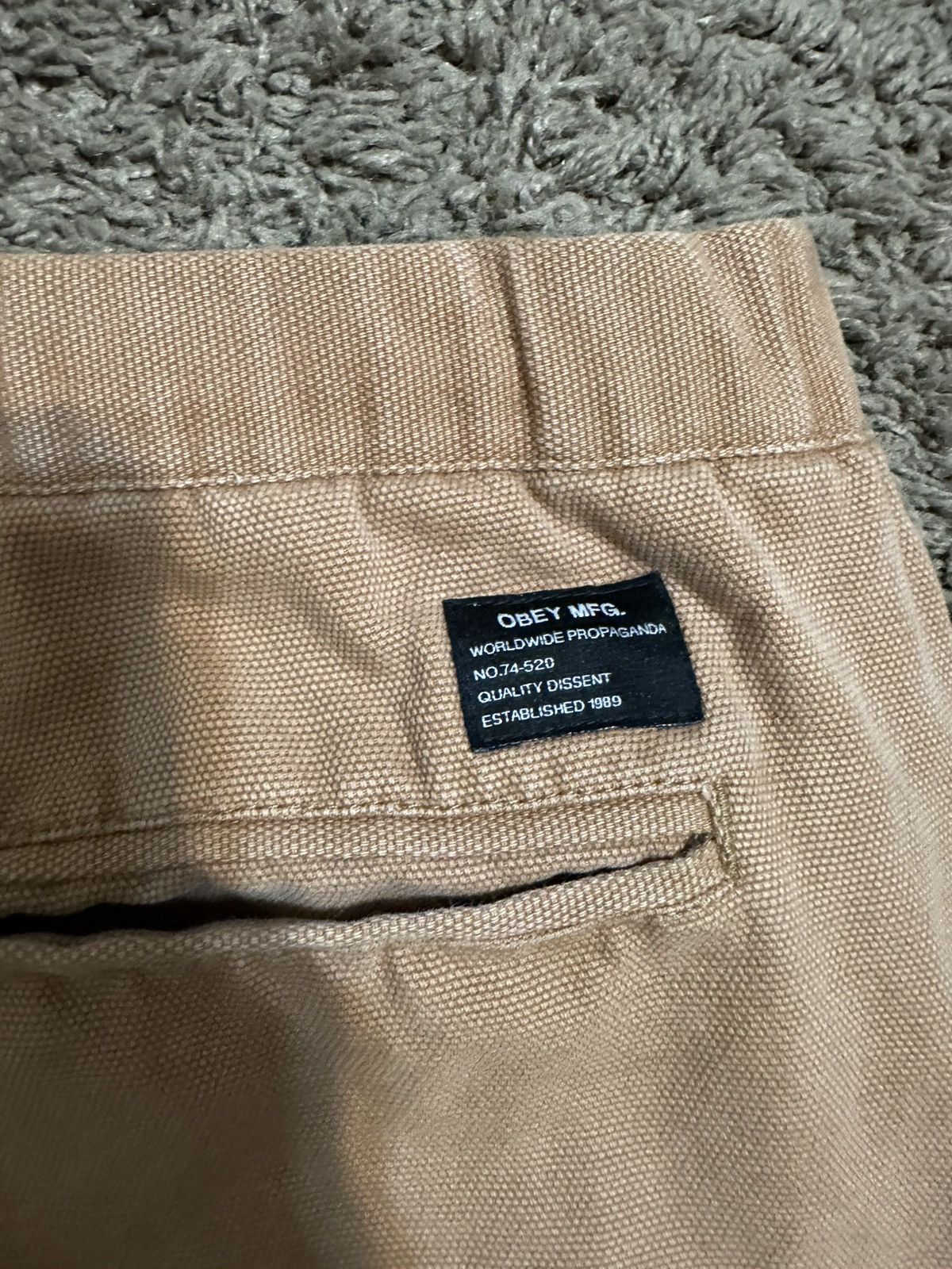 Obey Vintage Obey “triple tan” pants 00s size large Size US 34 / EU 50 - 6 Thumbnail