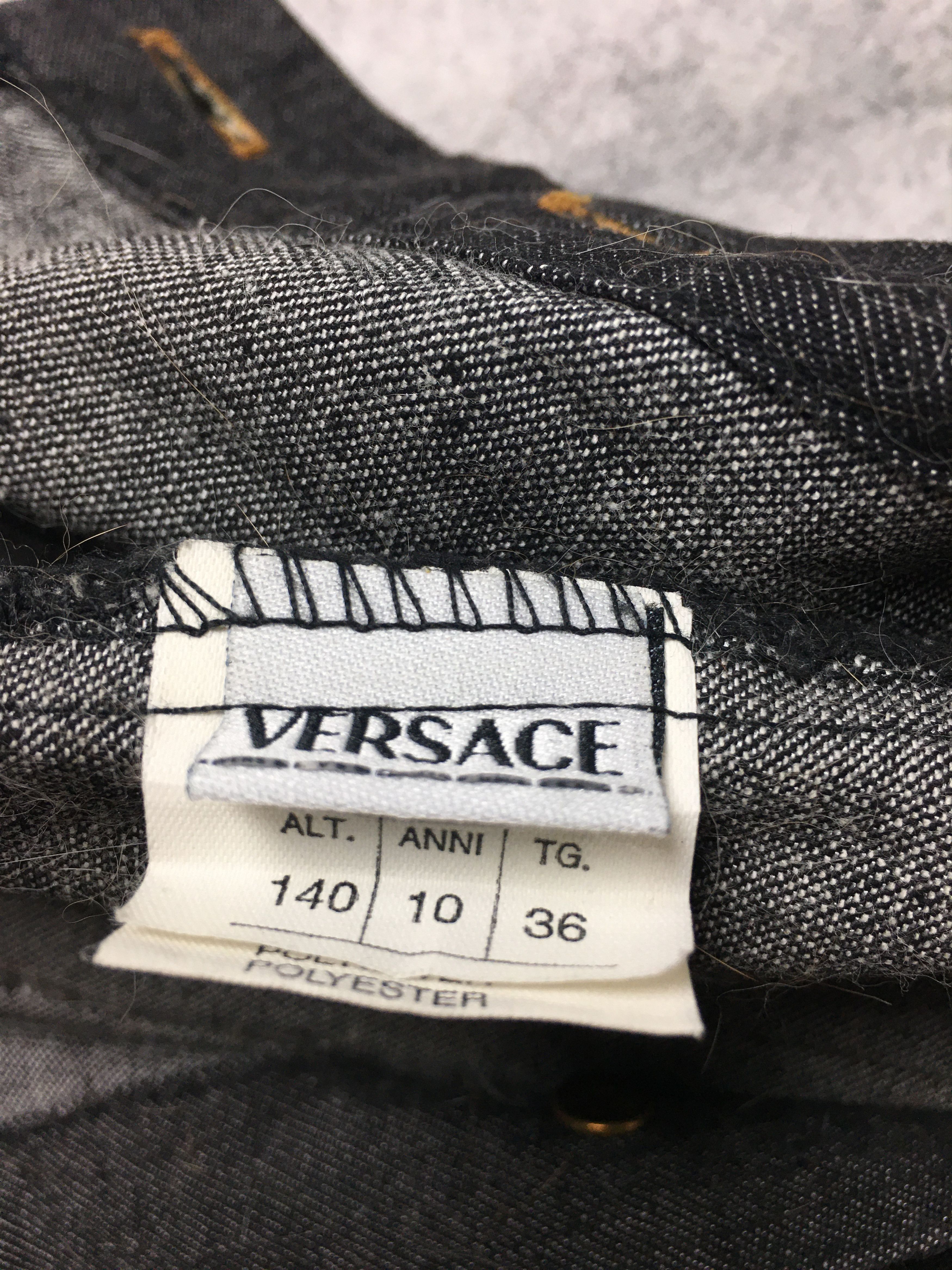 Versace Versace Young Medusa Denim Corset Crop Top Sz 10 IT36 Size XS / US 0-2 / IT 36-38 - 7 Thumbnail