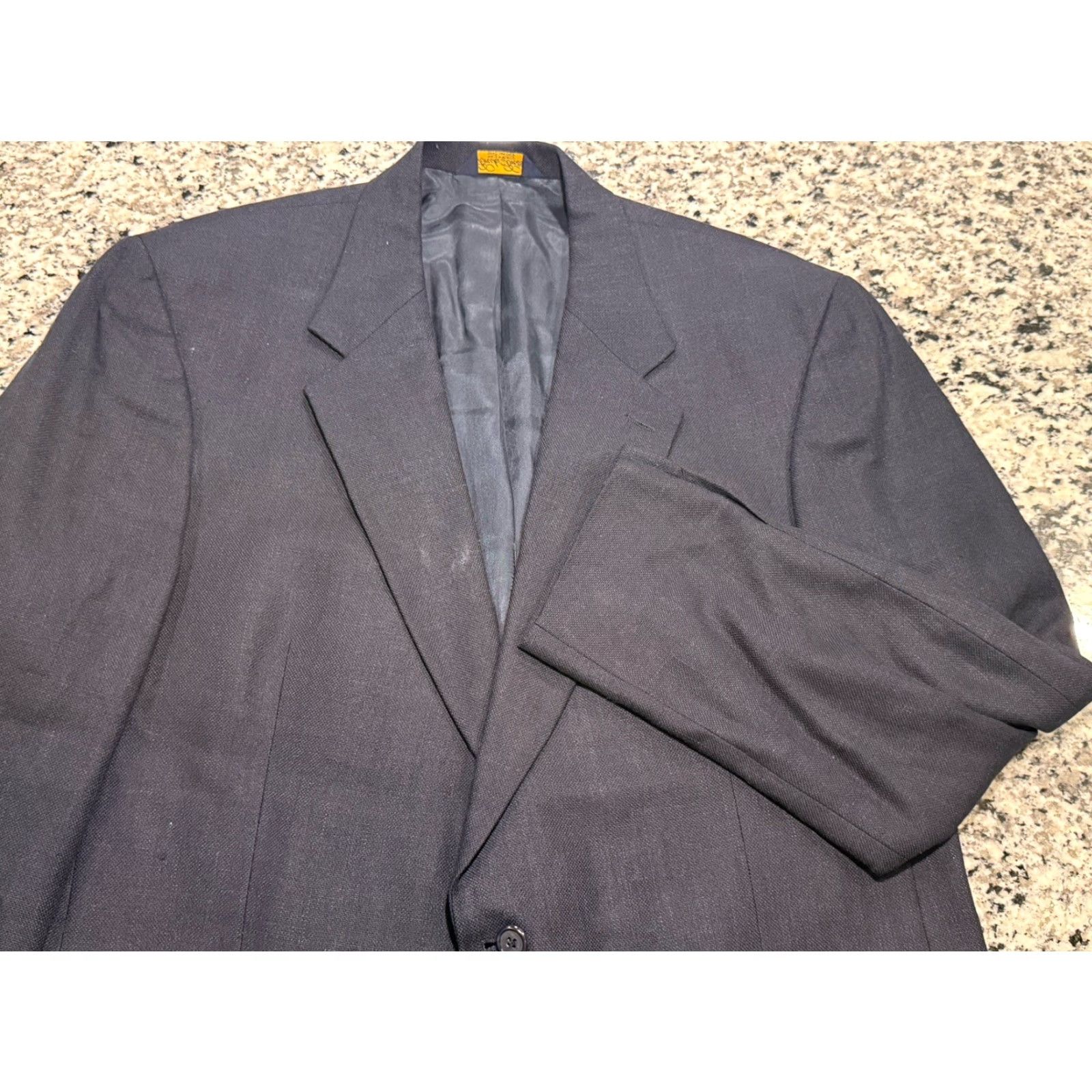 Brooks Brothers Brooks Brothers Blue Silk Linen Wool Vented Back Men’s Blazer Jacket Sz 46 L Size 46R - 2 Thumbnail