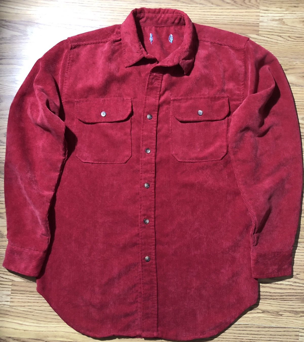Sugar Cane × Vintage Vintage Sugar Cane Toyo Large Red Corduroy Button Up Shirt Size US L / EU 52-54 / 3 - 1 Thumbnail