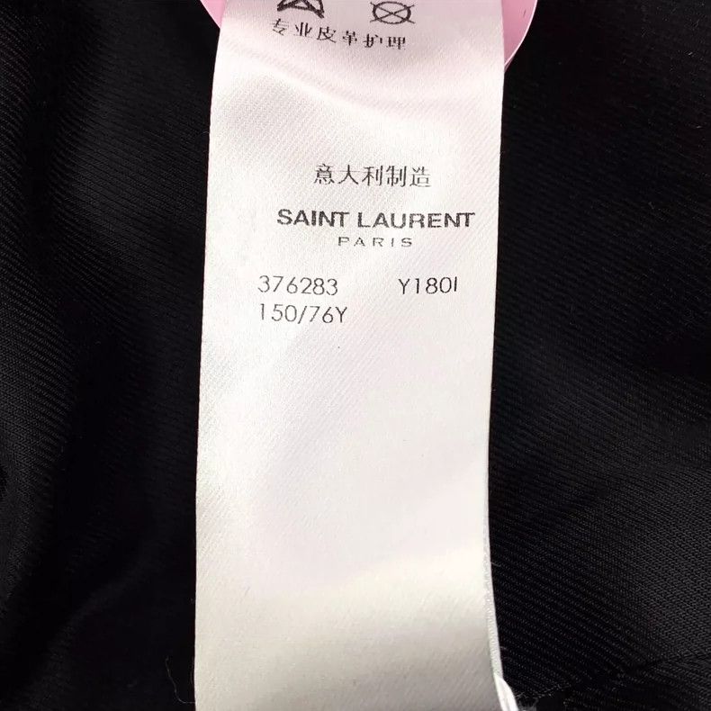 Saint Laurent Paris Saint Laurent Paris Black striped stand-up collar single-b Size S / US 4 / IT 40 - 7 Thumbnail