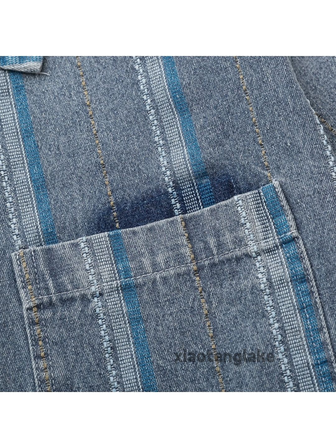 Designer unisex washed faded loose striped yuppie y2k shirt Size US XL / EU 56 / 4 - 8 Thumbnail