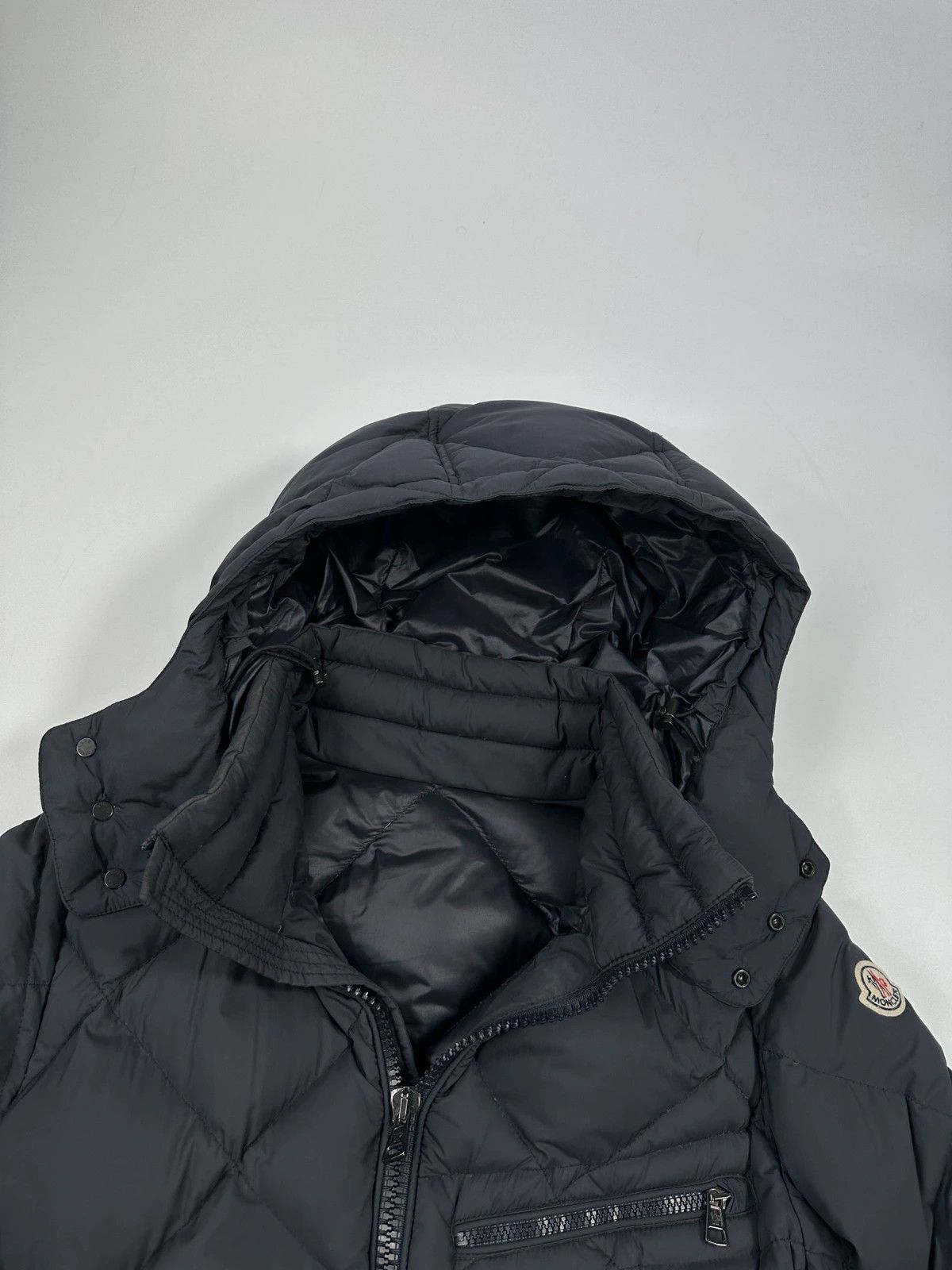Moncler Moncler Maya Navy Blue Diamonds Puffer Down Hooded Jacket Size US M / EU 48-50 / 2 - 13 Thumbnail