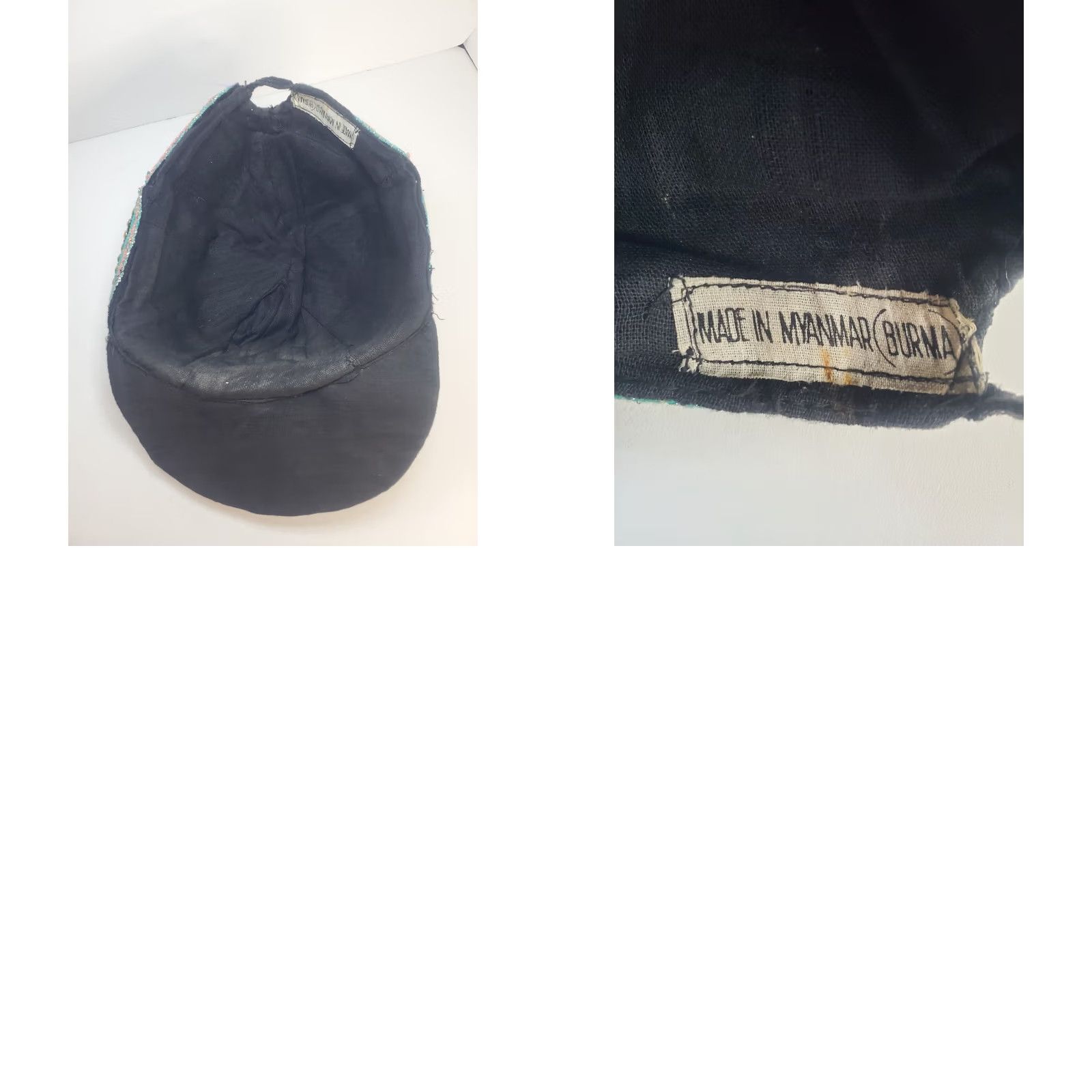 Vintage VINTAGE Beaded Aplique Wide Brim Baseball Cap Hat Burma Sz L Womens Size ONE SIZE - 8 Thumbnail