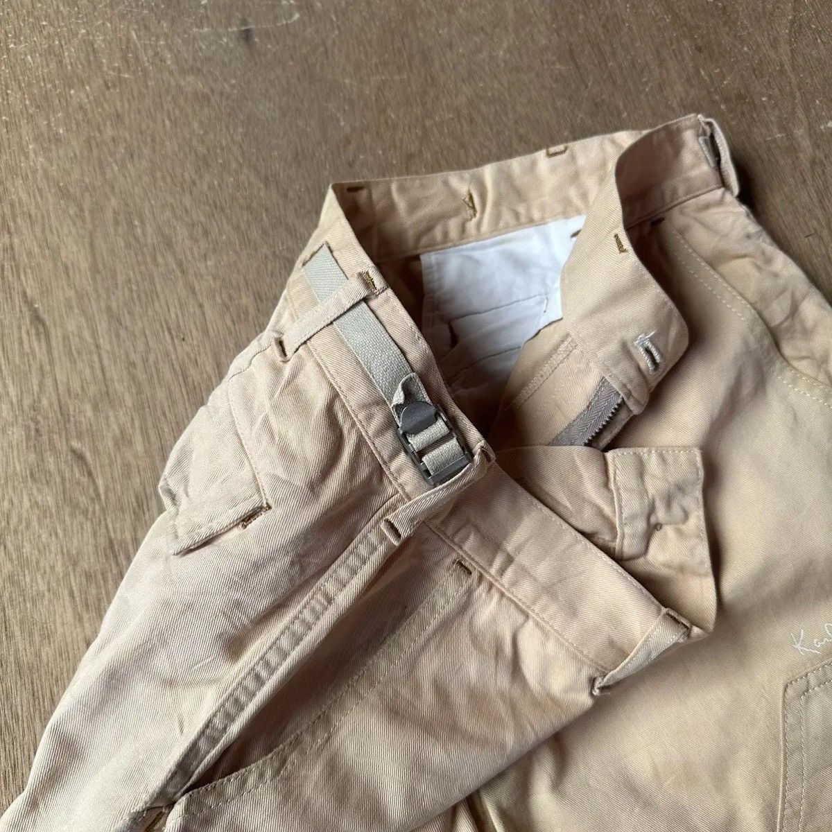 Karl Helmut W29 L31🔥VINTAGE KARL HELMUT PATCH WORKWEAR BAGGY MADE JAPAN Size US 29 - 9 Thumbnail