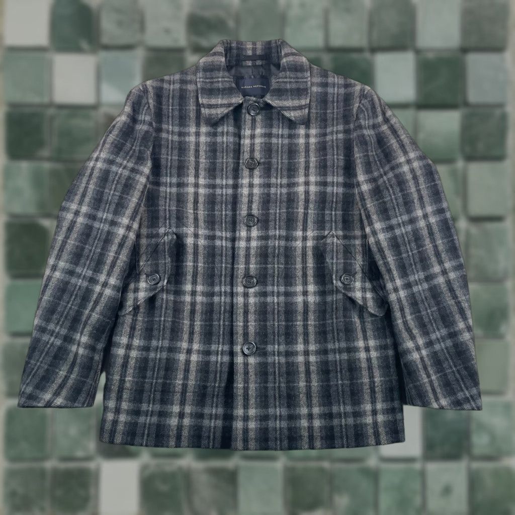 Banana Republic VINTAGE Banana Republic Chore Barn Coat Jacket Mens Small Black Grey Plaid Wool Blend NEW Size US S / EU 44-46 / 1 - 1 Thumbnail