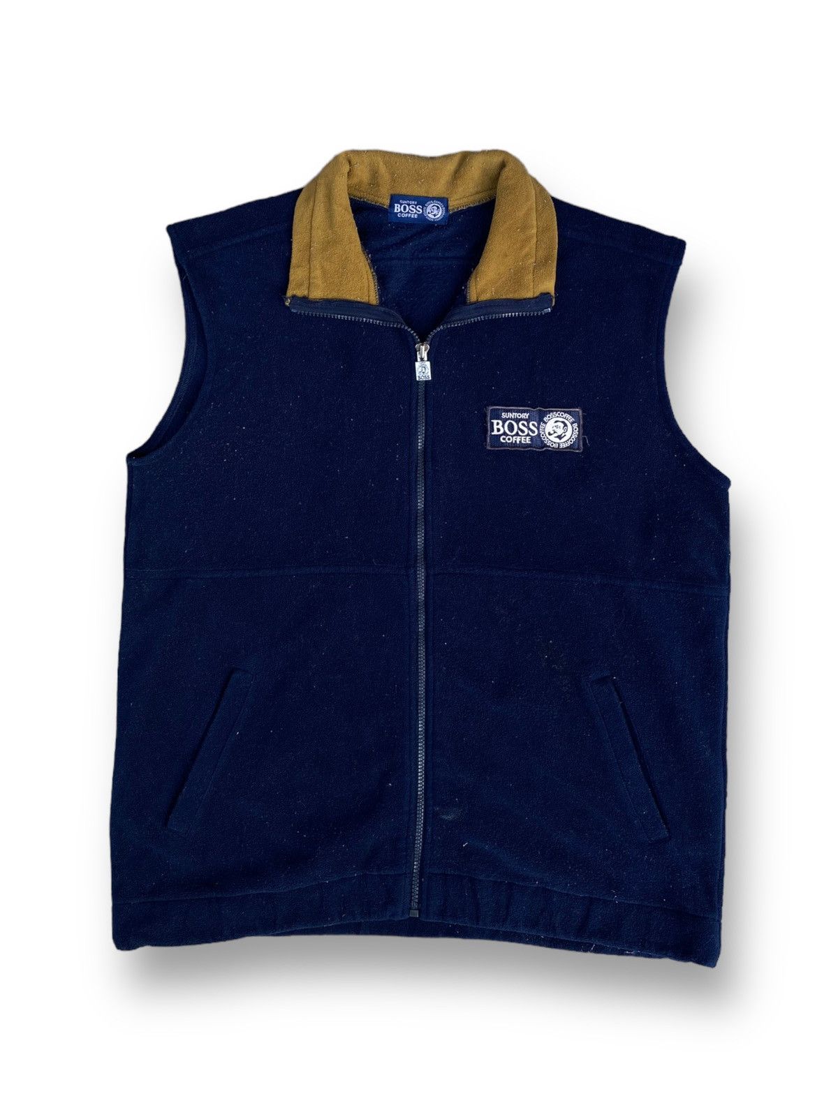 Vintage Vintage Suntory Boss Coffee Fleece Vest. #B9 Size US L / EU 52-54 / 3 - 1 Thumbnail