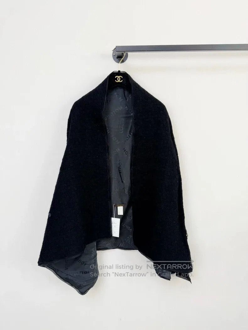 Louis Vuitton Wool Silk Logo Cape.