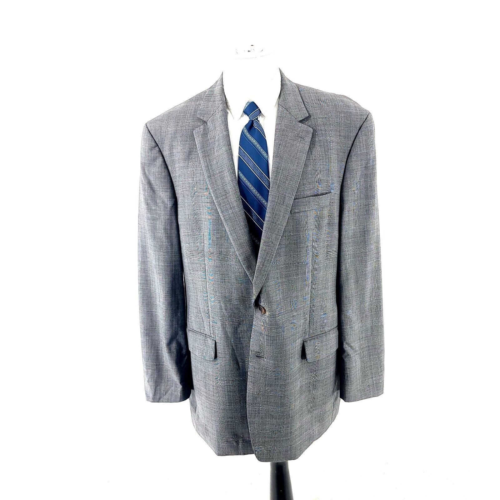 Lauren Ralph Lauren Lauren Ralph Lauren Wool 2 Button Blazer 48L Gray Glen Plaid Size 48L - 4 Thumbnail