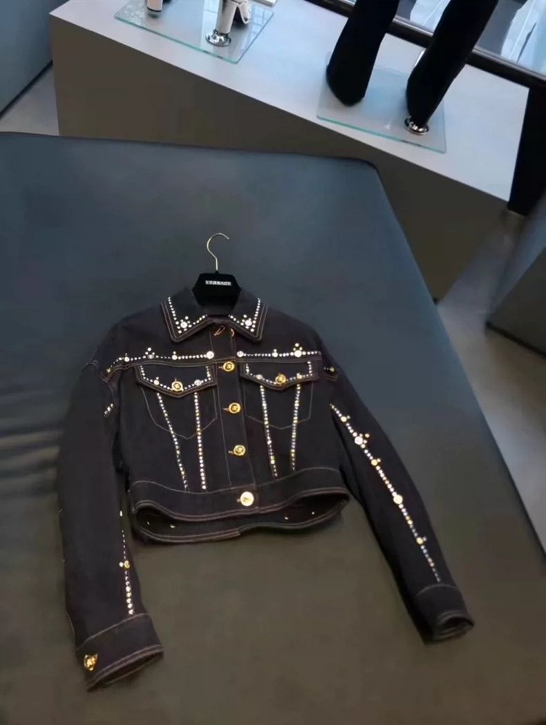 Versace Versace Medusa willow studded denim jacket Size XS / US 0-2 / IT 36-38 - 5 Thumbnail