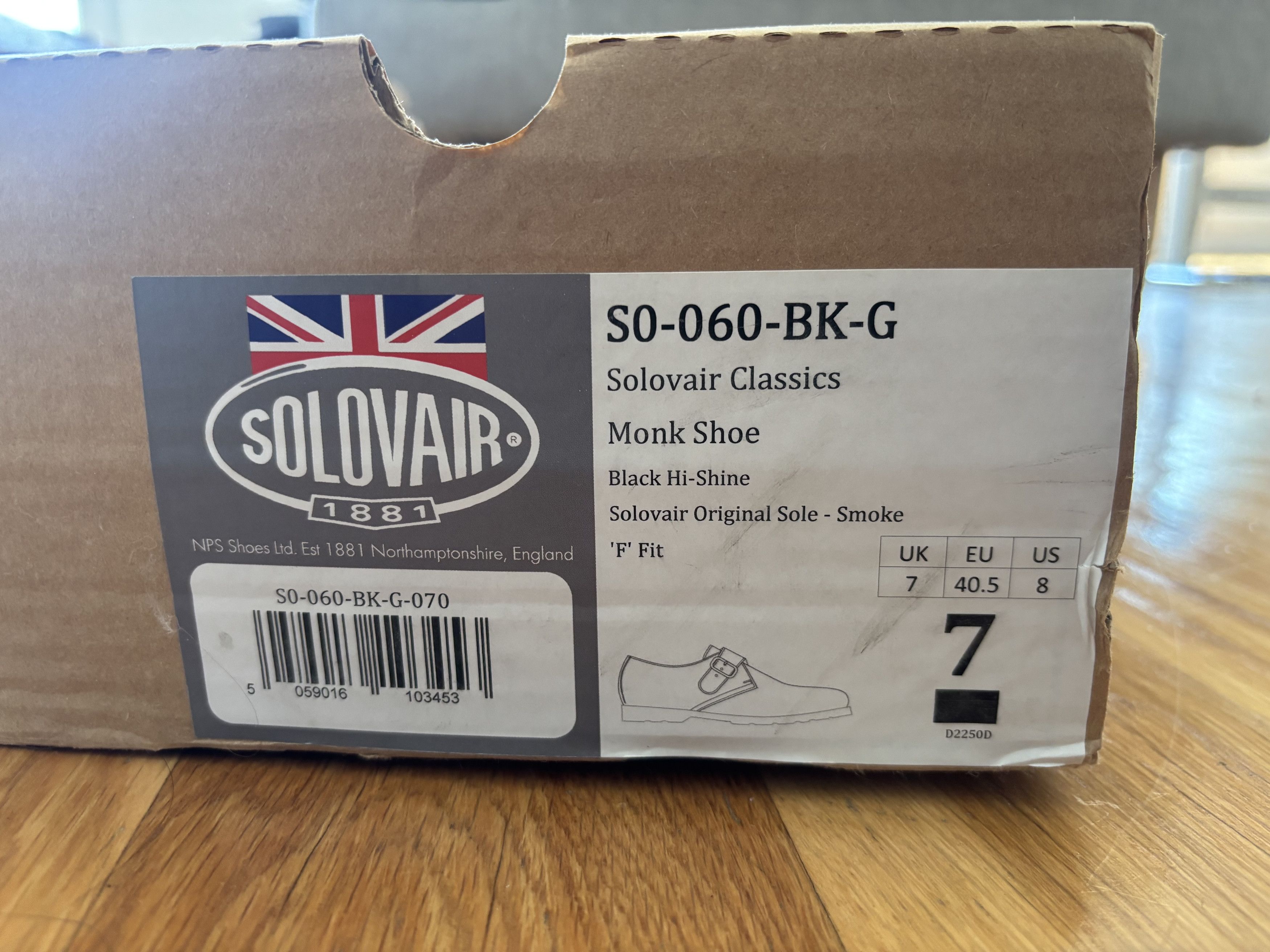 Solovair NPS Solovair Black Hi-Shine Monkstrap Shoes Size US 8 / EU 41 - 3 Thumbnail