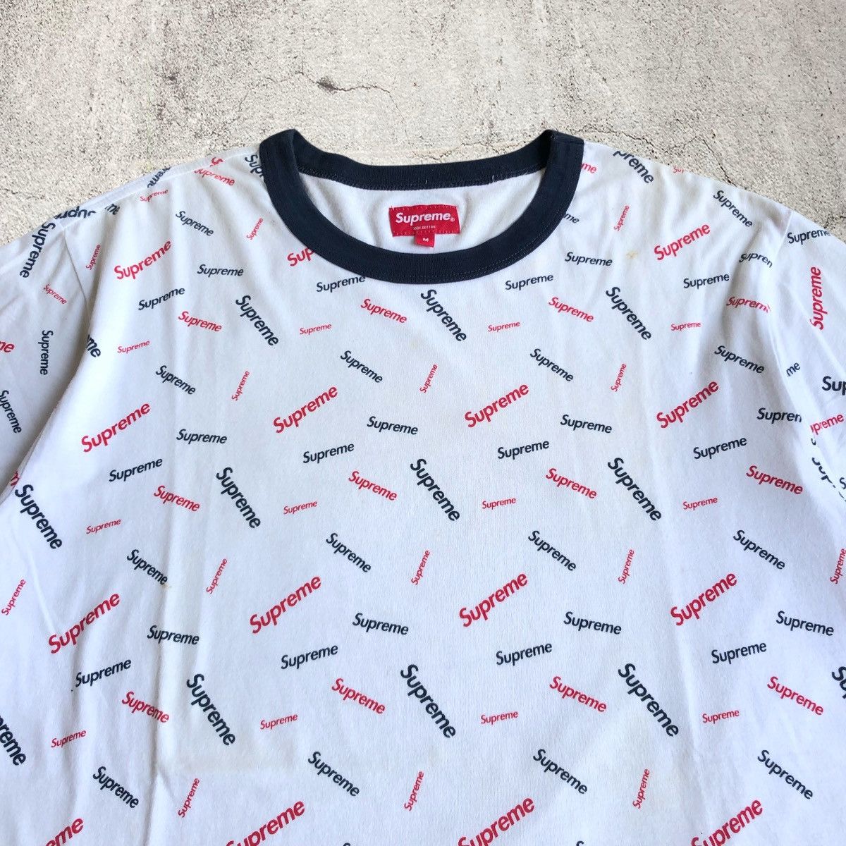 Supreme FW 18 Supreme Scatter Ringer Tee T-shirt White Size US L / EU 52-54 / 3 - 3 Thumbnail