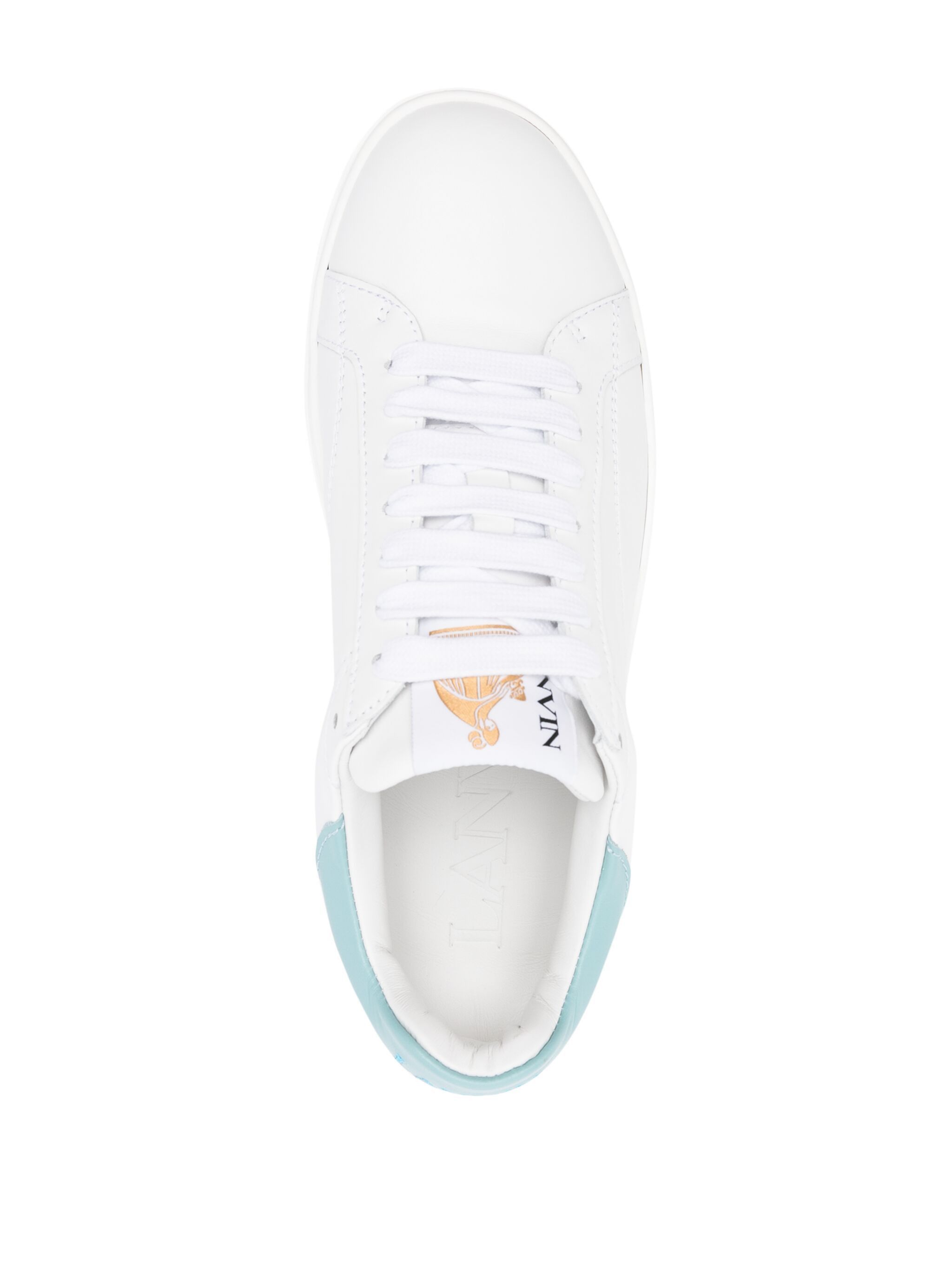 Lanvin o1w1db11124 Dup / Leather Sneakers in White Size US 10 / IT 40 - 4 Thumbnail