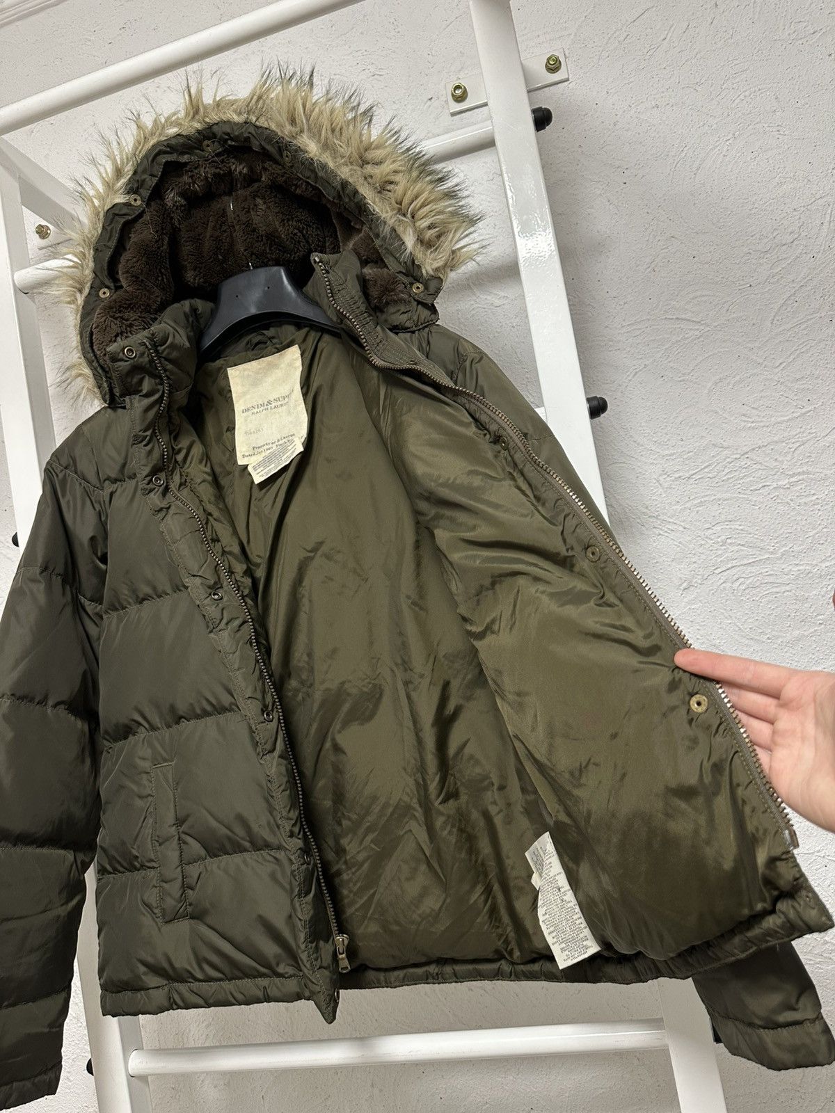 Denim & Supply Ralph Lauren Denim Supply Ralph Lauren Women’s Olive Puffer Jacket Size L Size L / US 10 / IT 46 - 4 Thumbnail