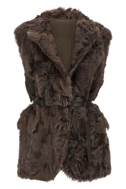 Brunello Cucinelli BRUNELLO CUCINELLI $13K Rust Shearling Vest New Auth Size ONE SIZE - 1 Thumbnail