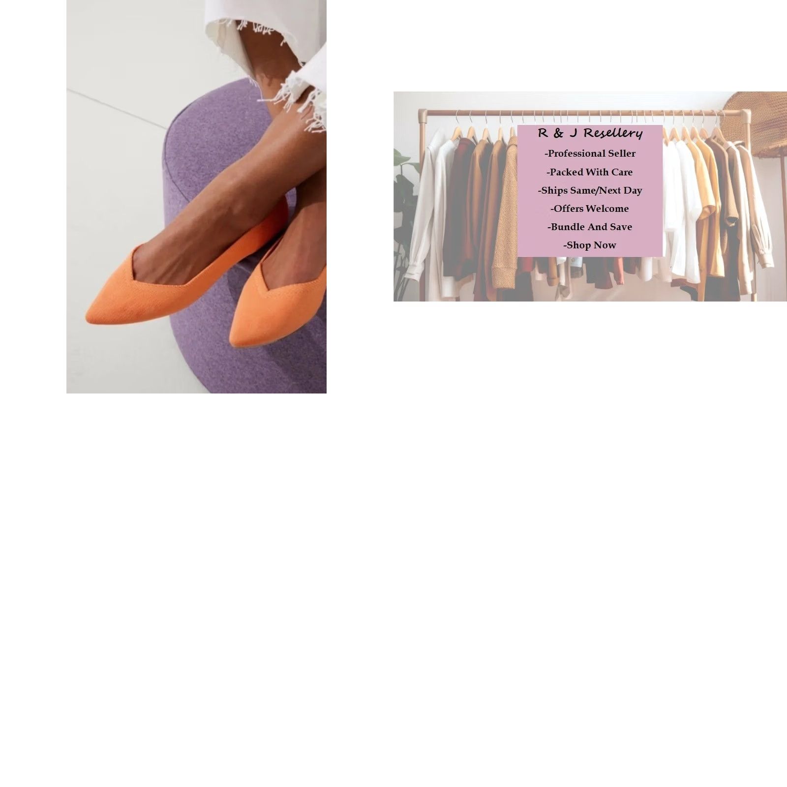 Rothy's Rothy's Women's Flat Orange Size 8 Pointed Toe Retired Color Shoes Womens Flats Orange Pointy Toed Retired Sz 8 Size US 8 / IT 38 - 8 Thumbnail
