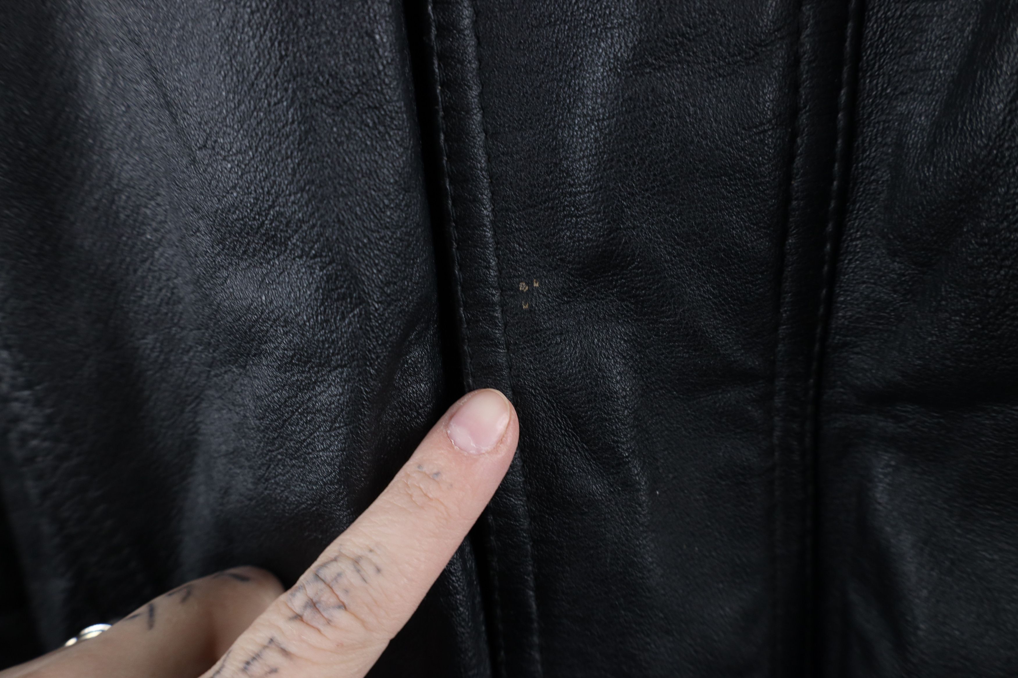 Vintage Vintage 90s Streetwear Leather Flight Bomber Jacket Black Size US M / EU 48-50 / 2 - 4 Thumbnail