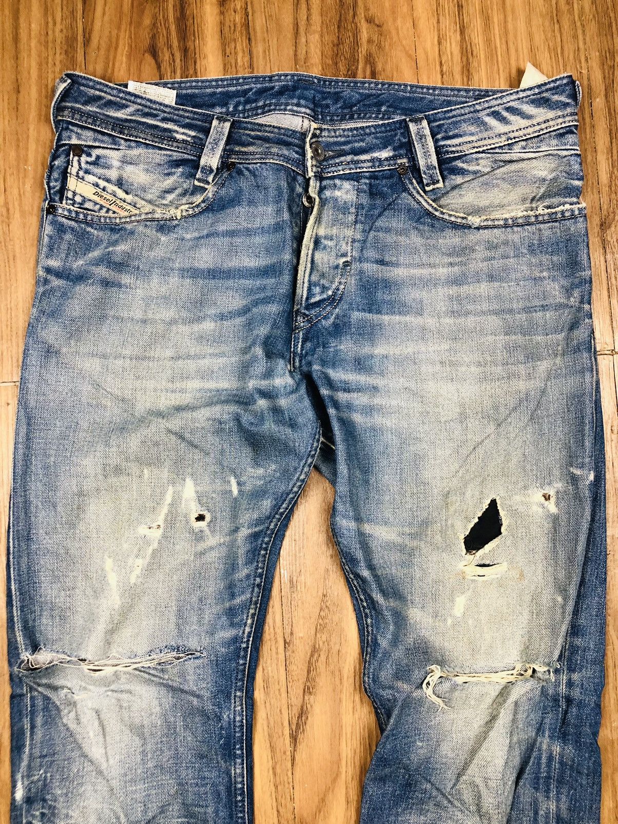 Diesel Diesel Industry Distress Jeans (36) Size US 33 - 3 Thumbnail