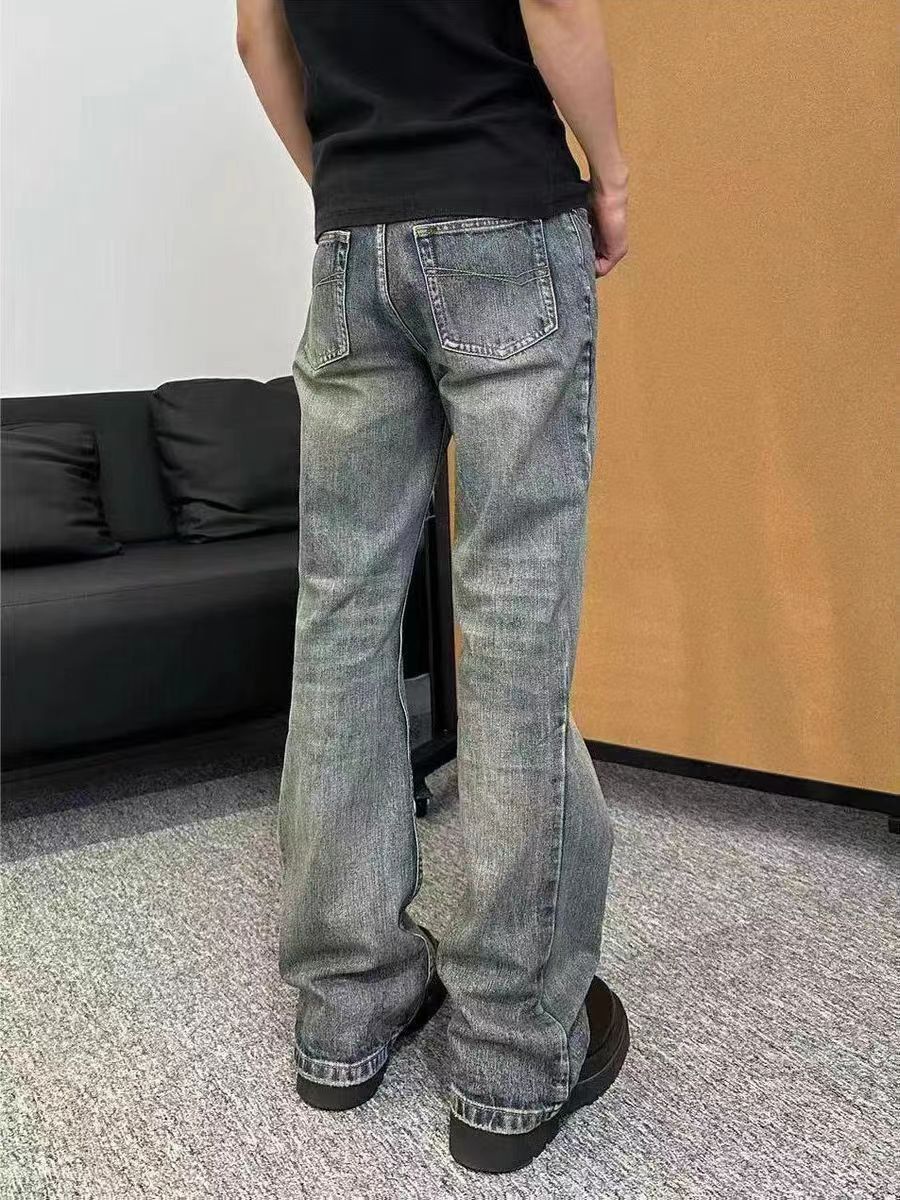 Vintage Washed distressed micro-flare retro baggy jeans Size US 32 / EU 48 - 2 Thumbnail