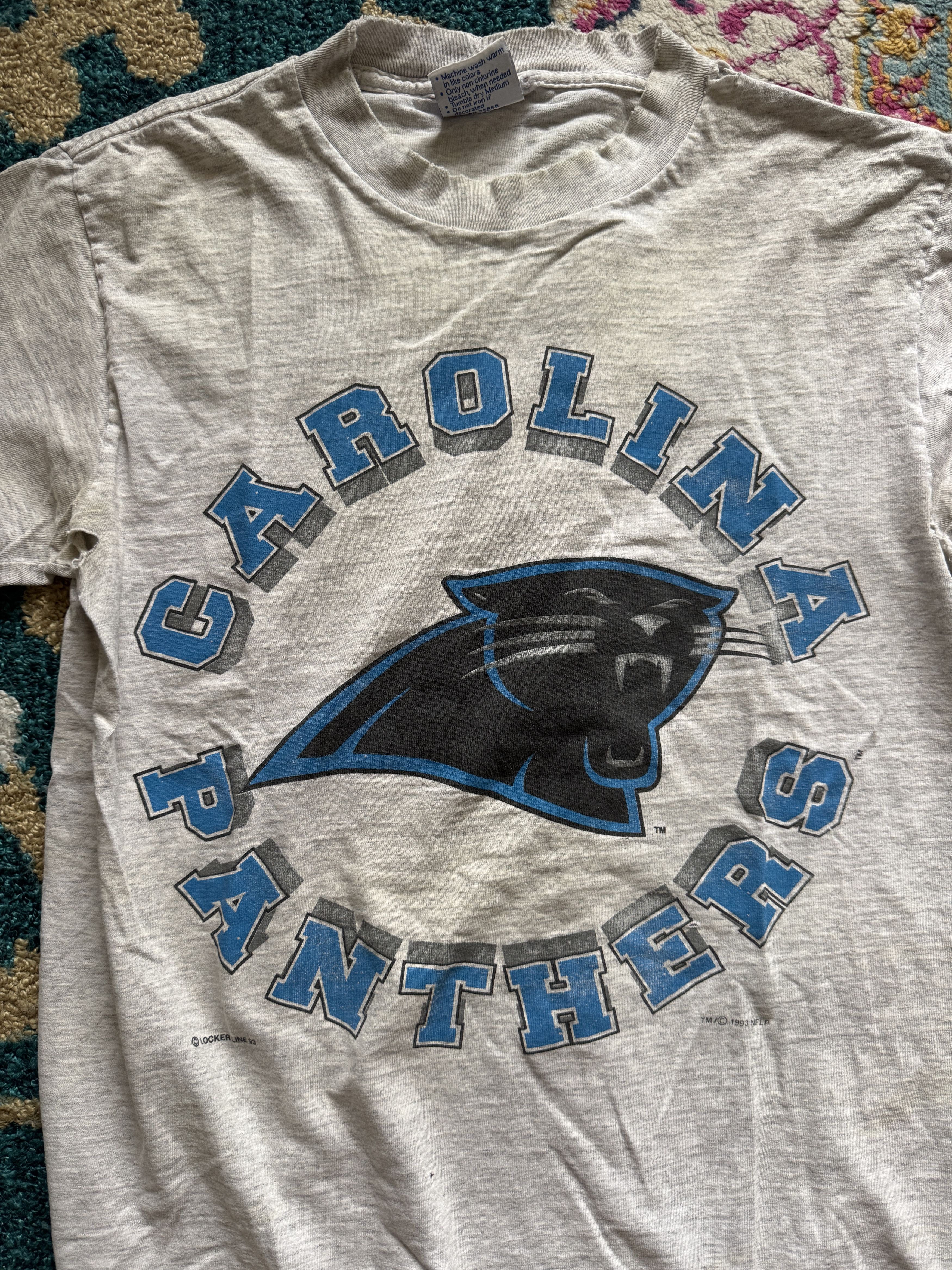All Sport 1993 Carolina Panthers Thrashed T-Shirt Size US M / EU 48-50 / 2 - 10 Thumbnail