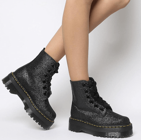 Dr. Martens Dr. Martens Molly Glitter Platform Boots Sparkly British Size US 7 / IT 37 - 17 Thumbnail