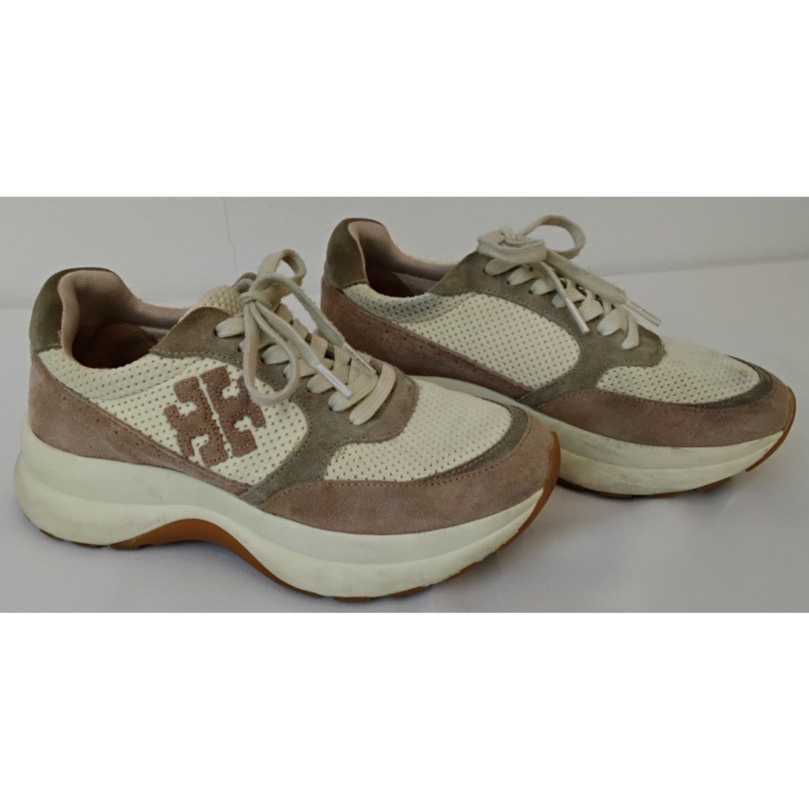 Tory Burch Tory Burch Kick Trainer Sneaker Women's 7M Rose/Cream Suede Size US 7 / IT 37 - 4 Thumbnail