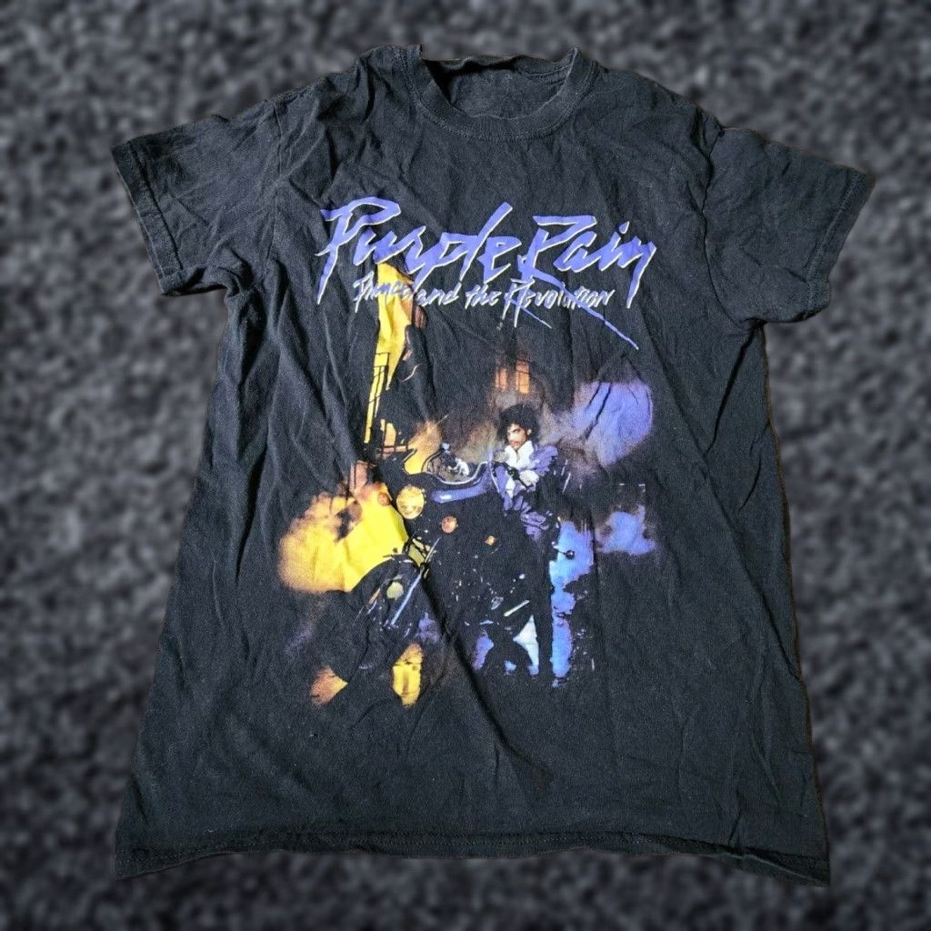 Prince Prince Purple Rain Band T-Shirt Unisex Adult Size S Black Cotton Short Sleeve Crew Neck Size US S / EU 44-46 / 1 - 1 Thumbnail