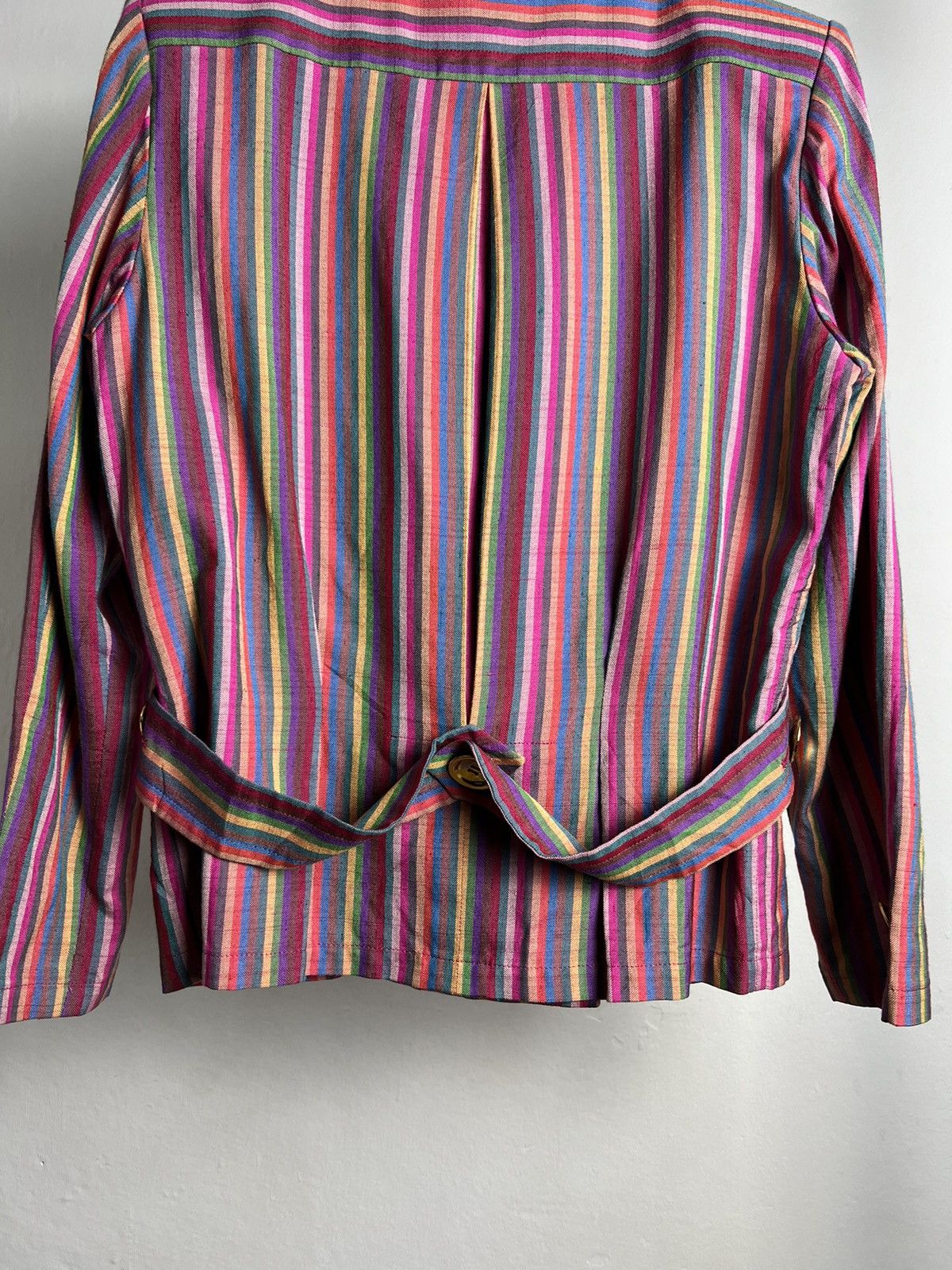 Hedi Slimane × Vintage × Yves Saint Laurent Vintage 1990s Yves Saint Laurent "Double Breasted Rainbow" Size M / US 6-8 / IT 42-44 - 5 Thumbnail