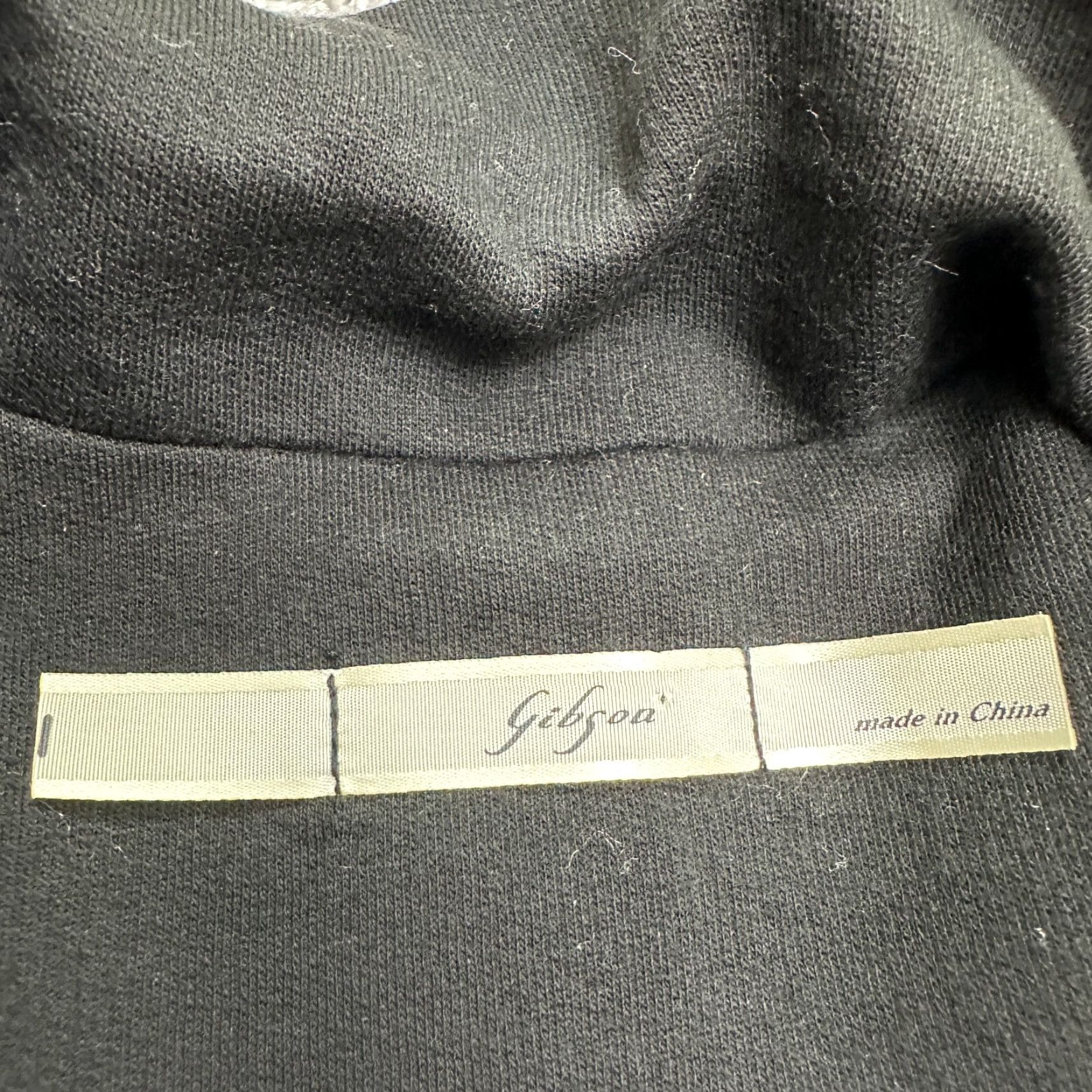 Vintage Gibson Blazer Coat Jacket Womens M Black Single Breasted Ruched Sleeve Work Shirt? Size M / US 6-8 / IT 42-44 - 3 Thumbnail