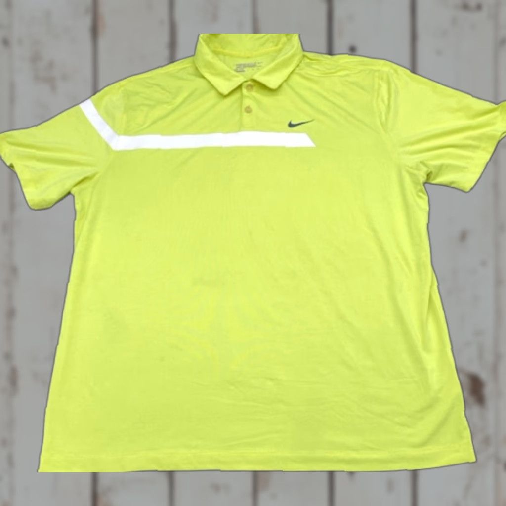 Nike Nike Golf Tour Performance Polo Shirt Dri-Fit 2XL Men's Chartreuse Short Sleeve Size US XXL / EU 58 / 5 - 1 Thumbnail