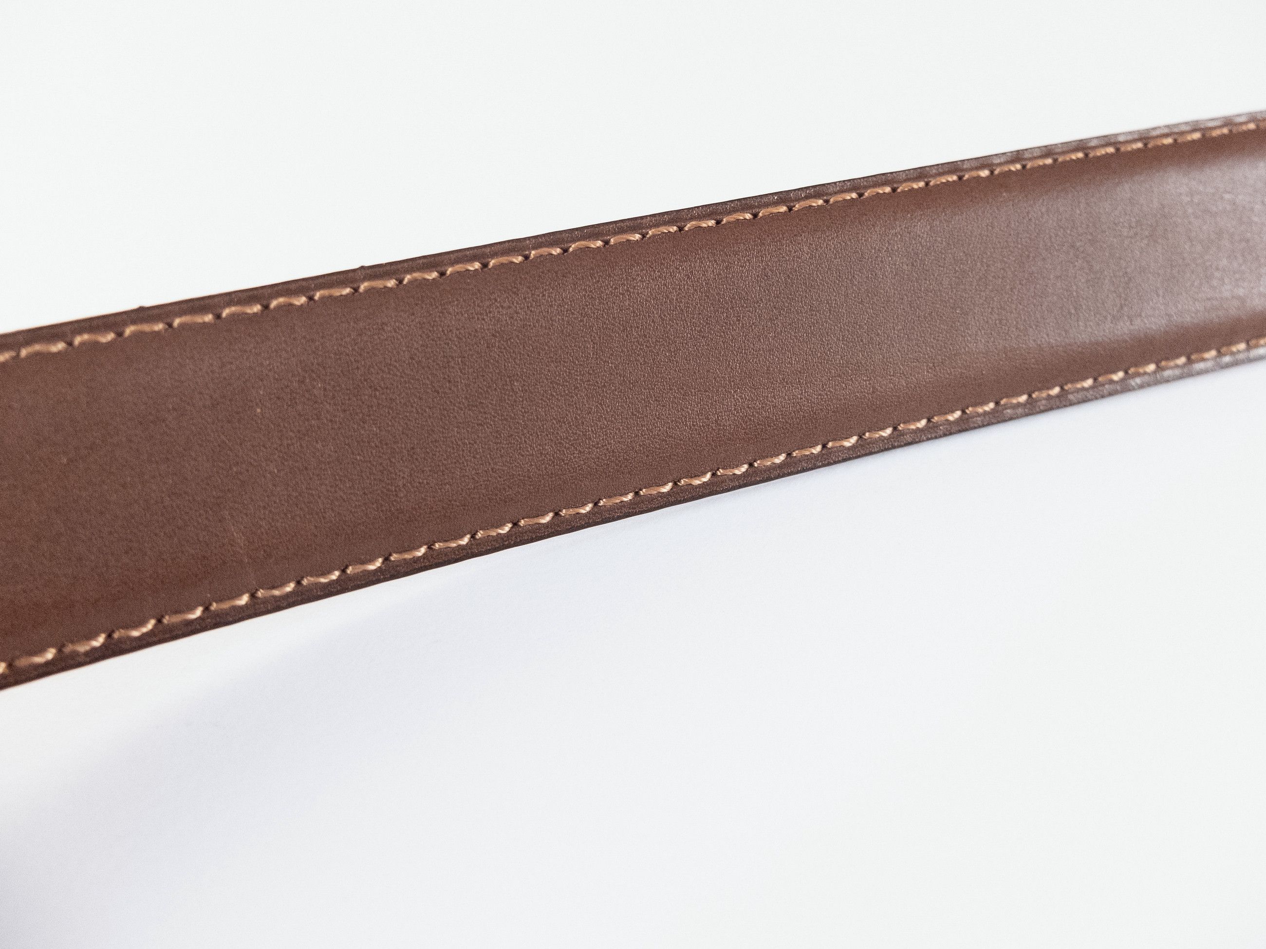 Berluti BERLUTI brown contrast stitch classic leather belt 80 Size 32 - 9 Thumbnail